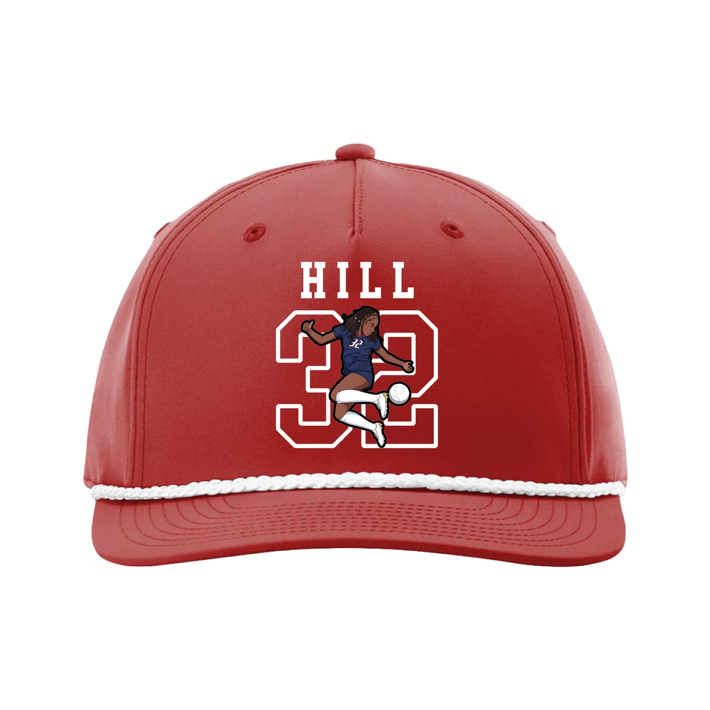 Five-Panel Classic Rope Cap — Shirsey in Red