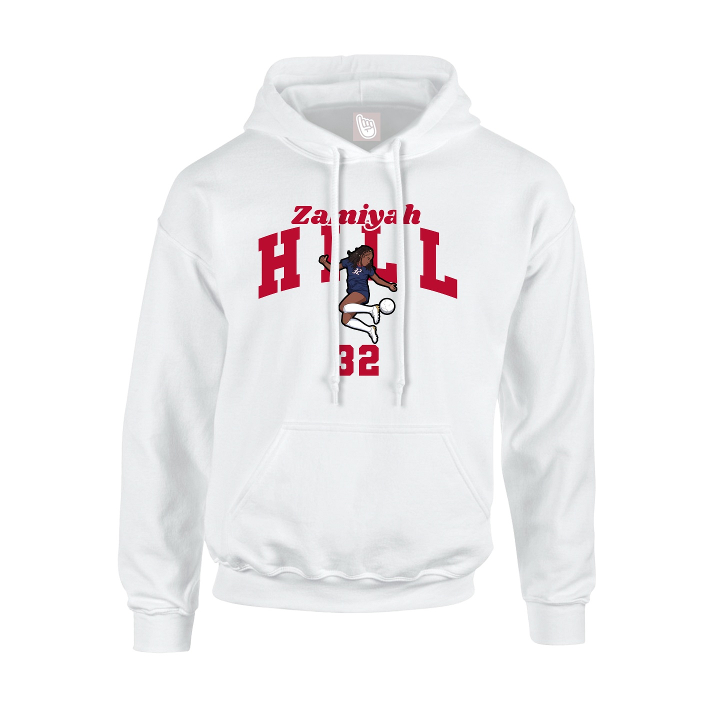 Hoodie — Signature Arch in White