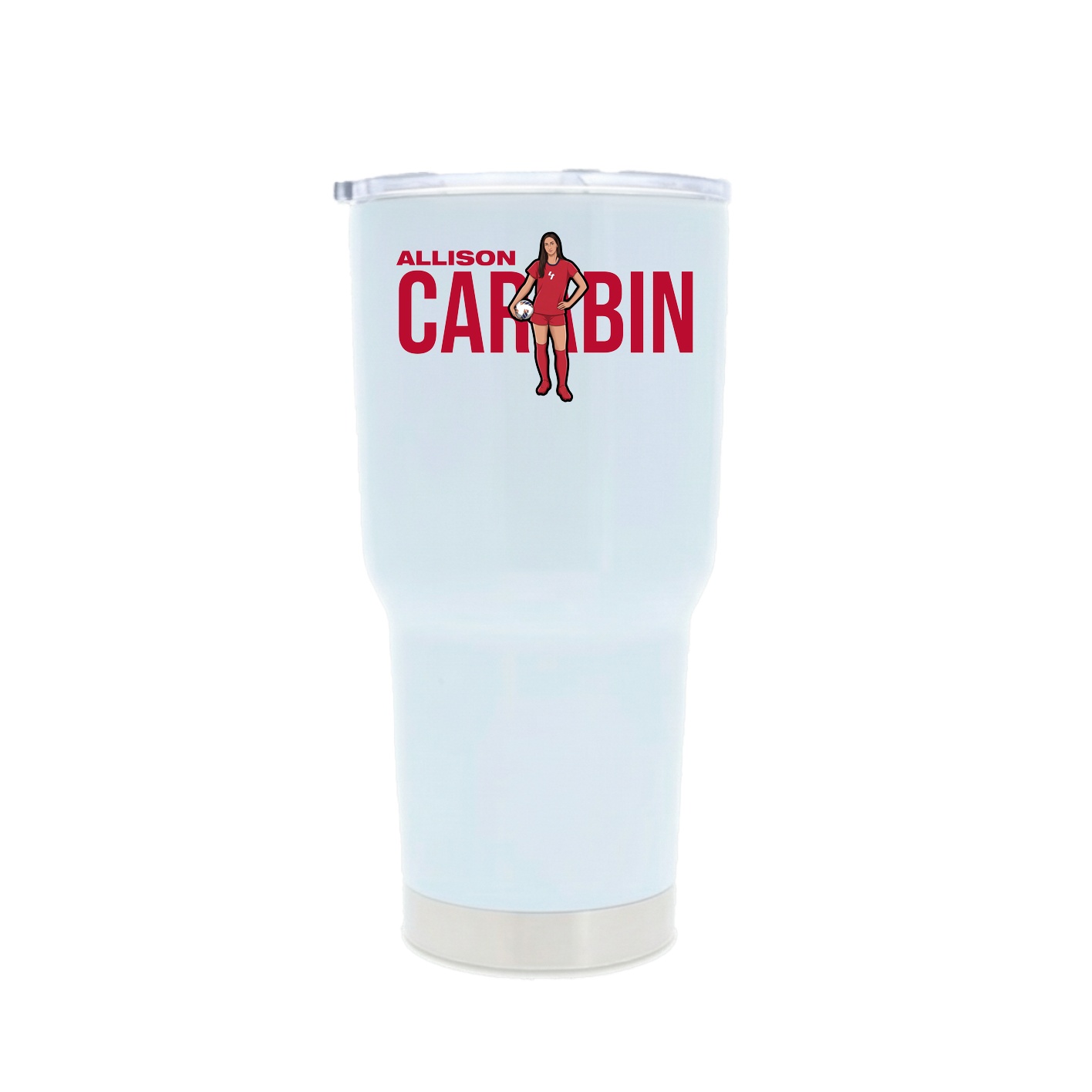 30oz Stainless Steel Tumbler — Player Name in White