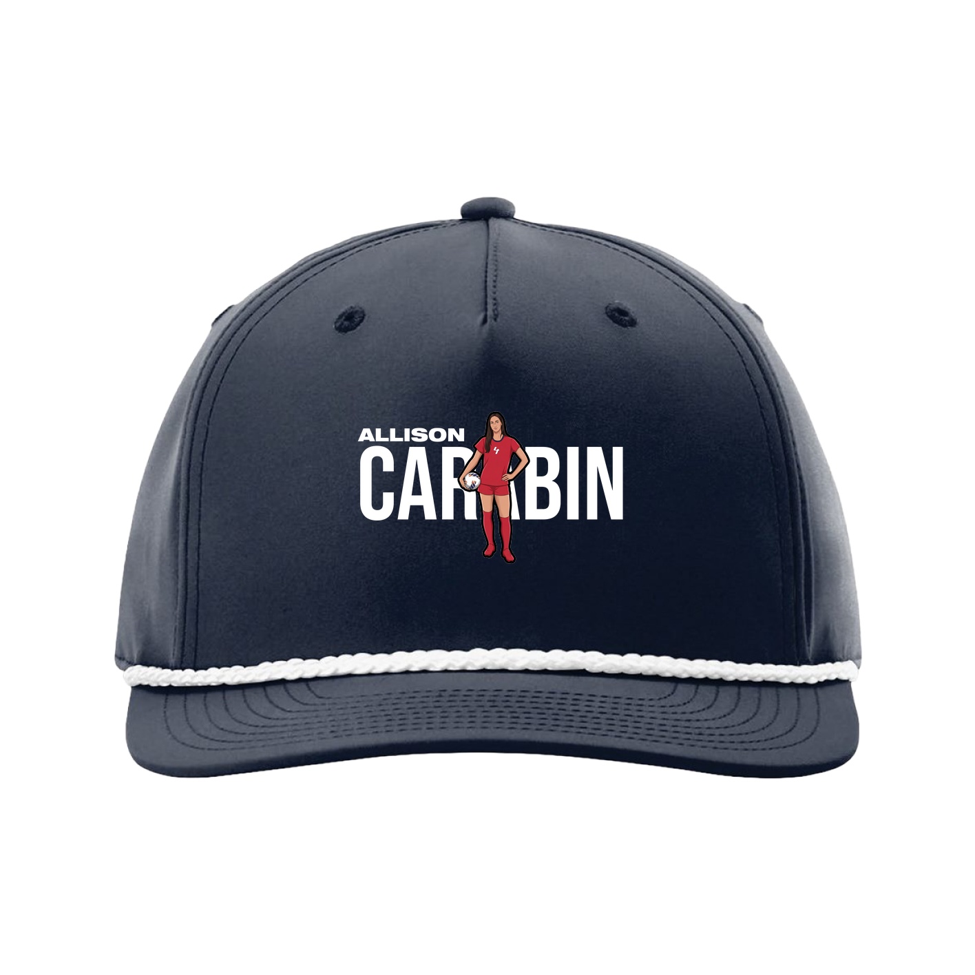 Five-Panel Classic Rope Cap — Player Name in Navy