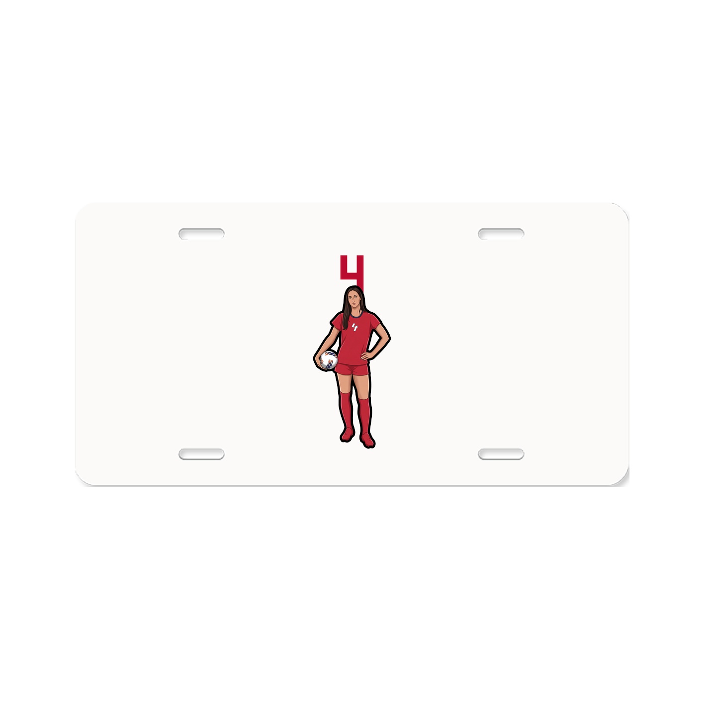 License Plate — Number Top in Classic