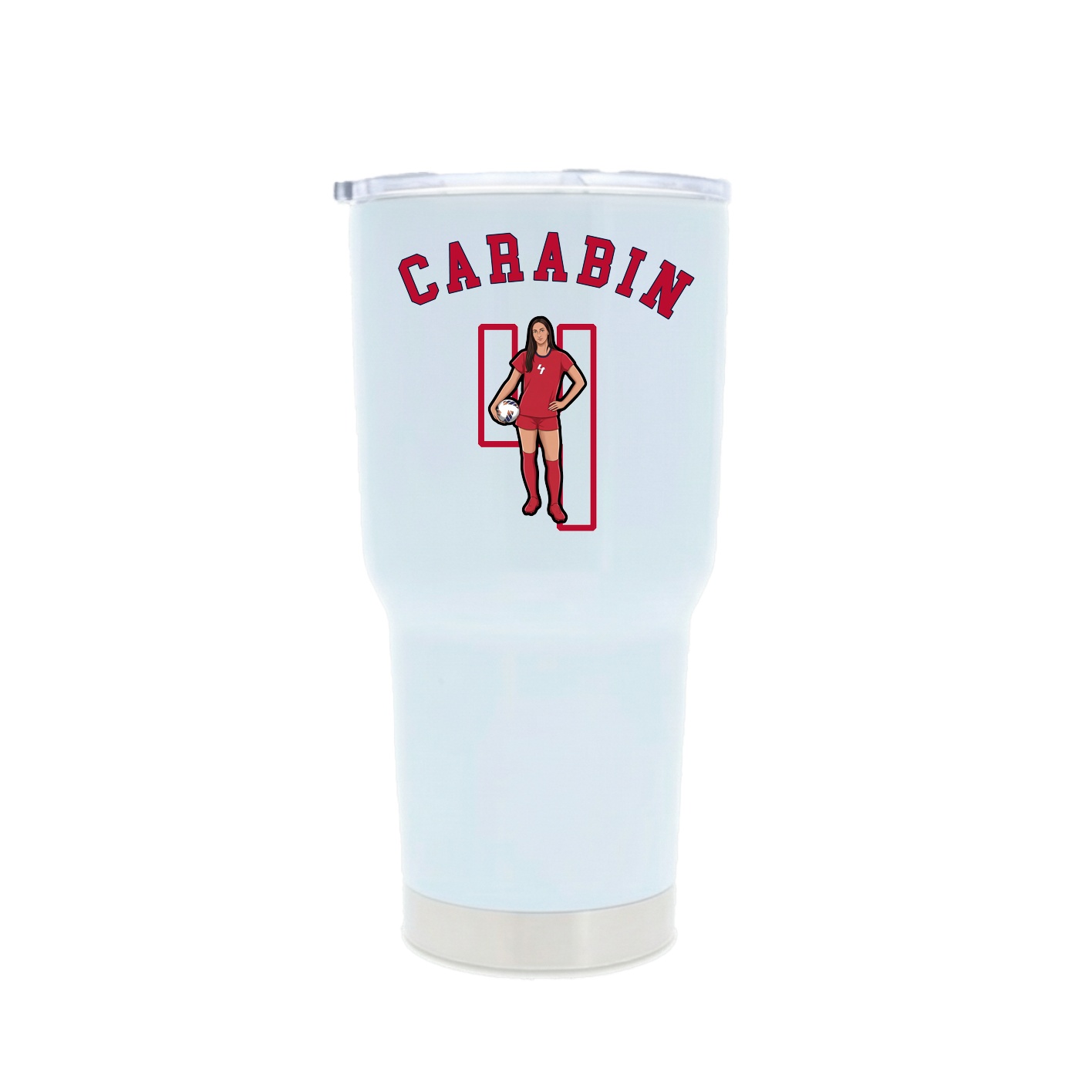 30oz Stainless Steel Tumbler — Shirsey Arch in White