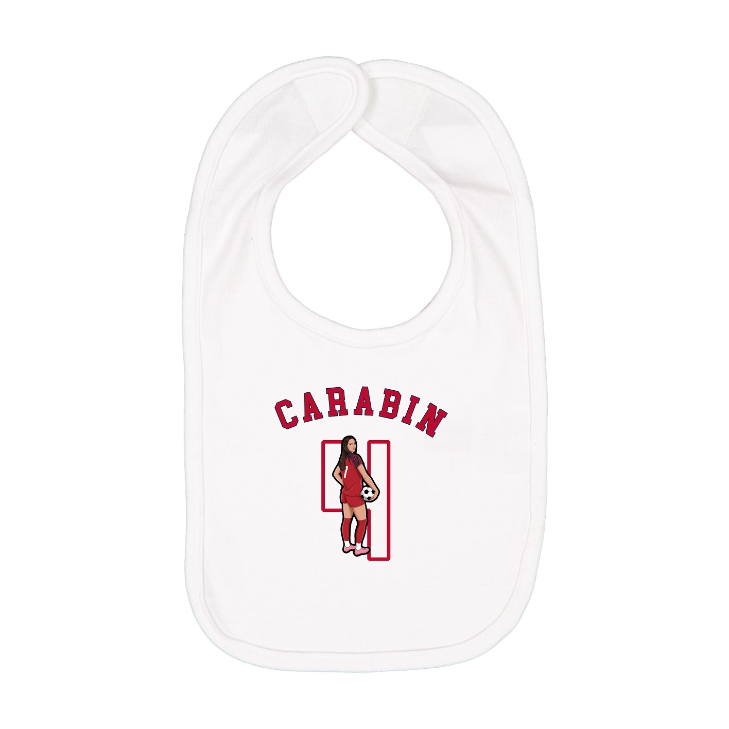 Infant Bib — Shirsey Arch in White
