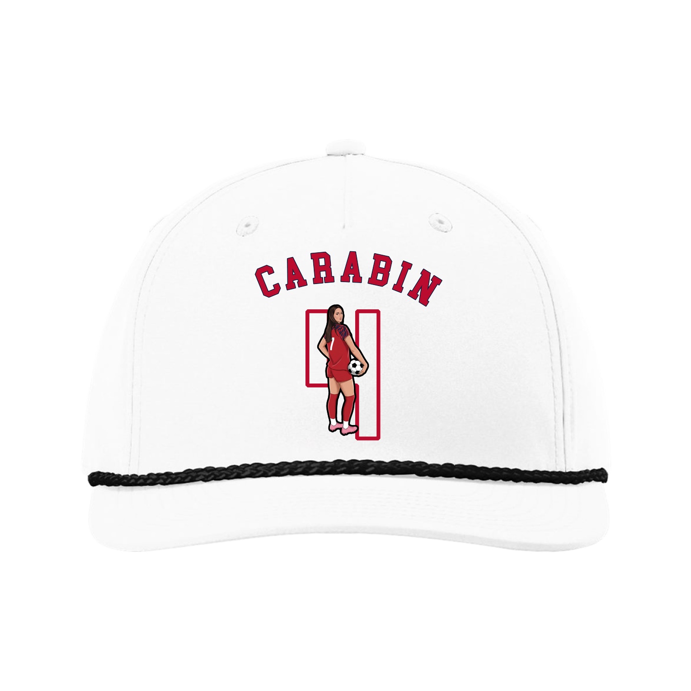 Five-Panel Classic Rope Cap — Shirsey Arch in White