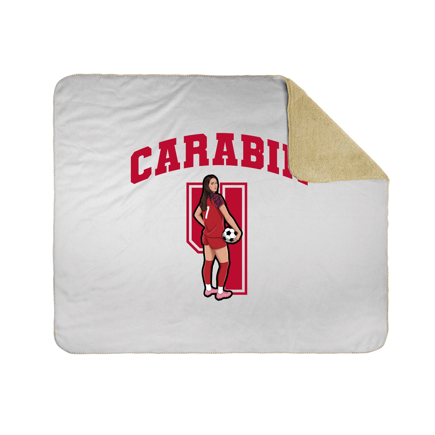 Throw Blanket — Number in White