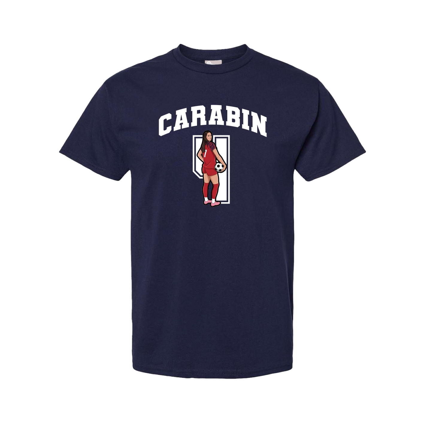 Youth Tee — Number in Navy