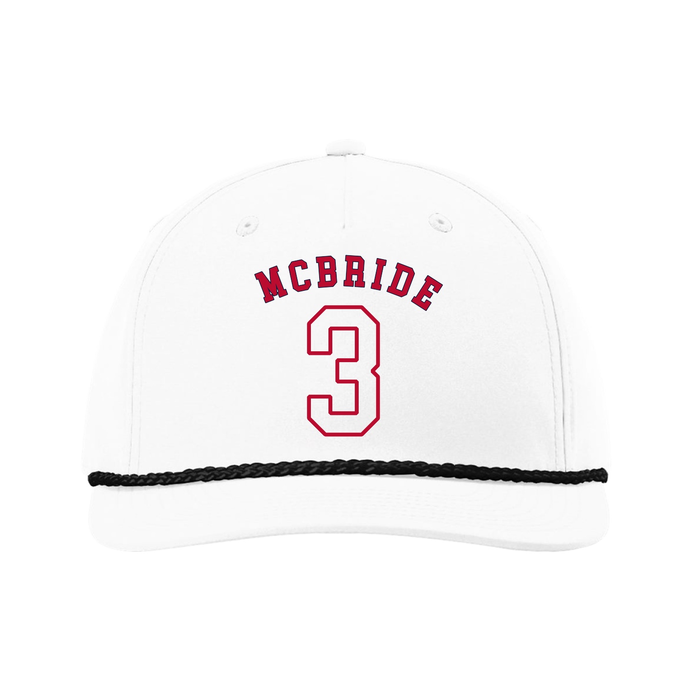 Five-Panel Classic Rope Cap — Shirsey Arch in White