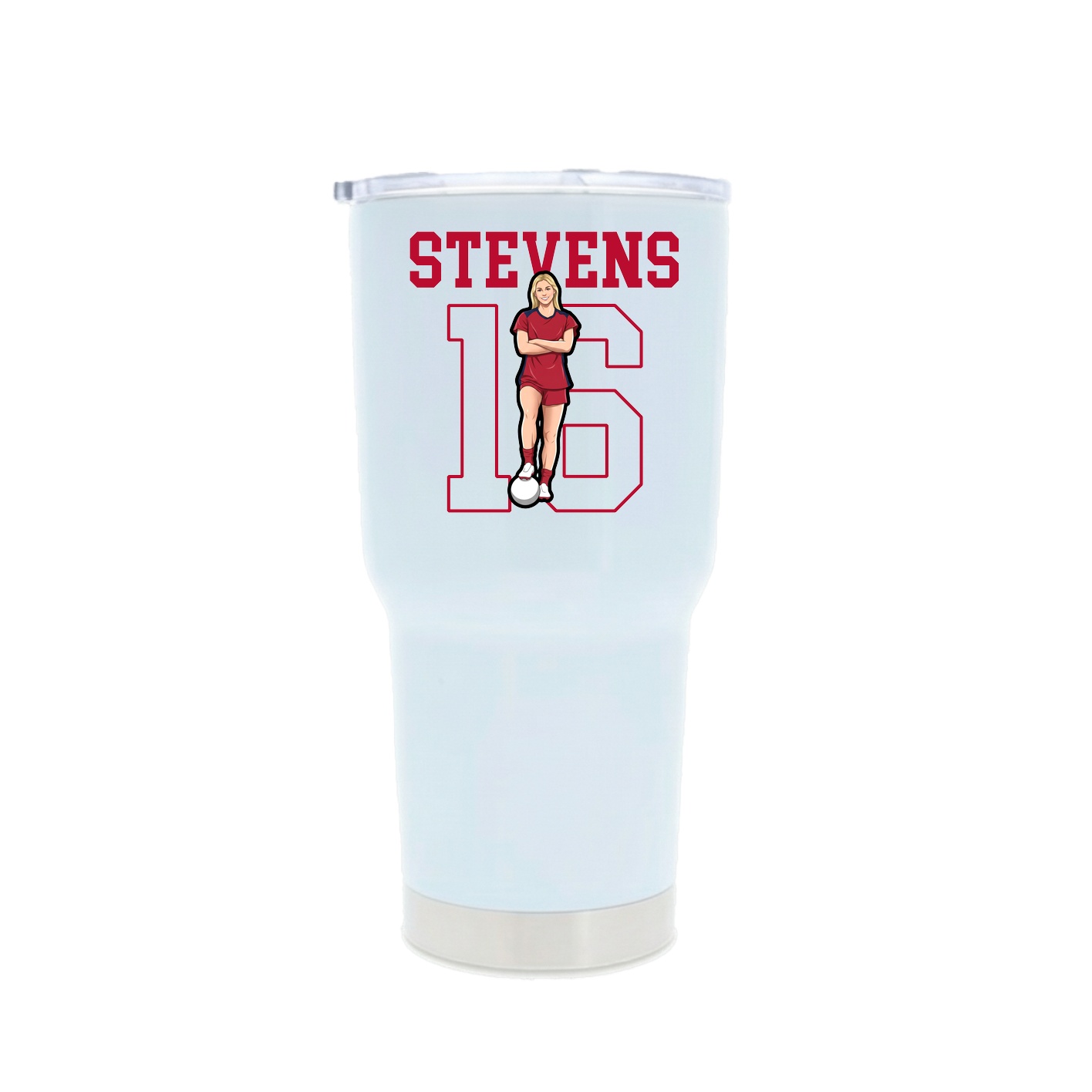 30oz Stainless Steel Tumbler — Shirsey in White