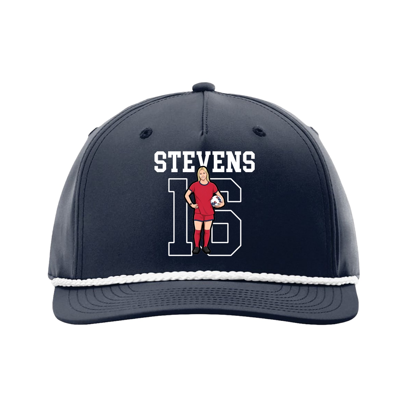 Five-Panel Classic Rope Cap — Shirsey in Navy