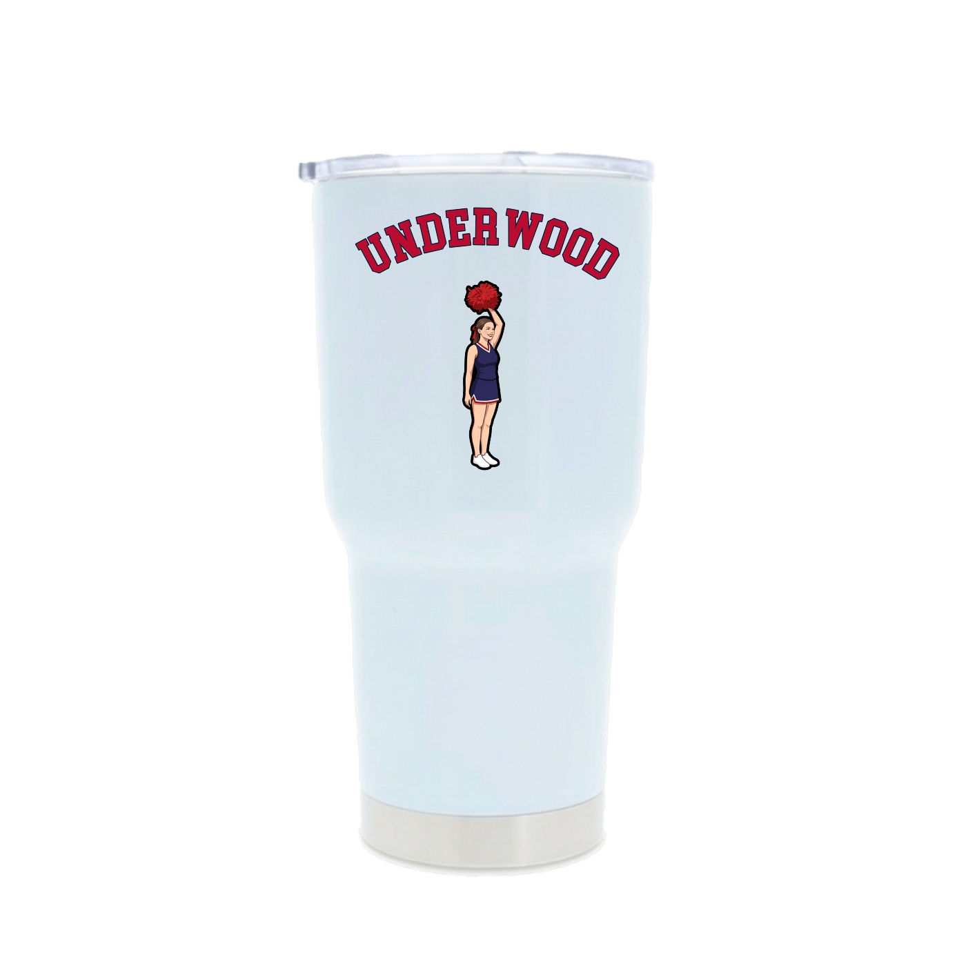 30oz Stainless Steel Tumbler — Shirsey Arch in White