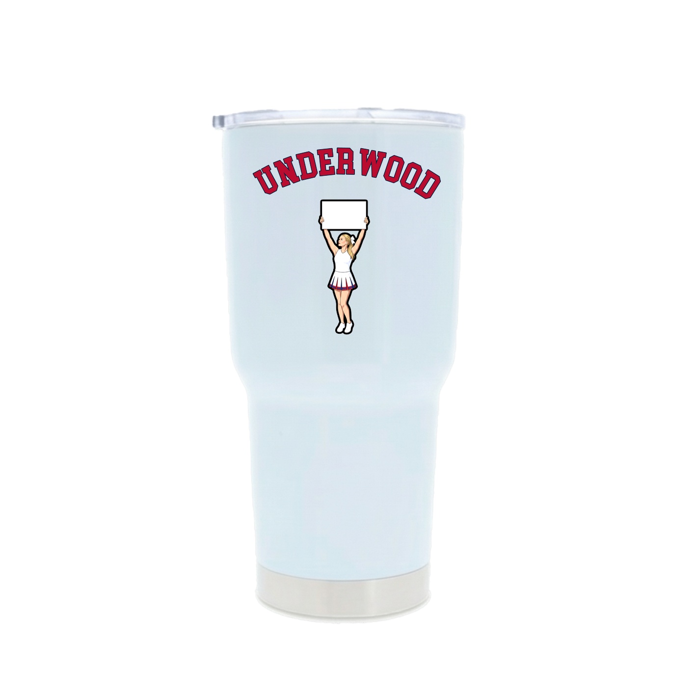 30oz Stainless Steel Tumbler — Shirsey Arch in White