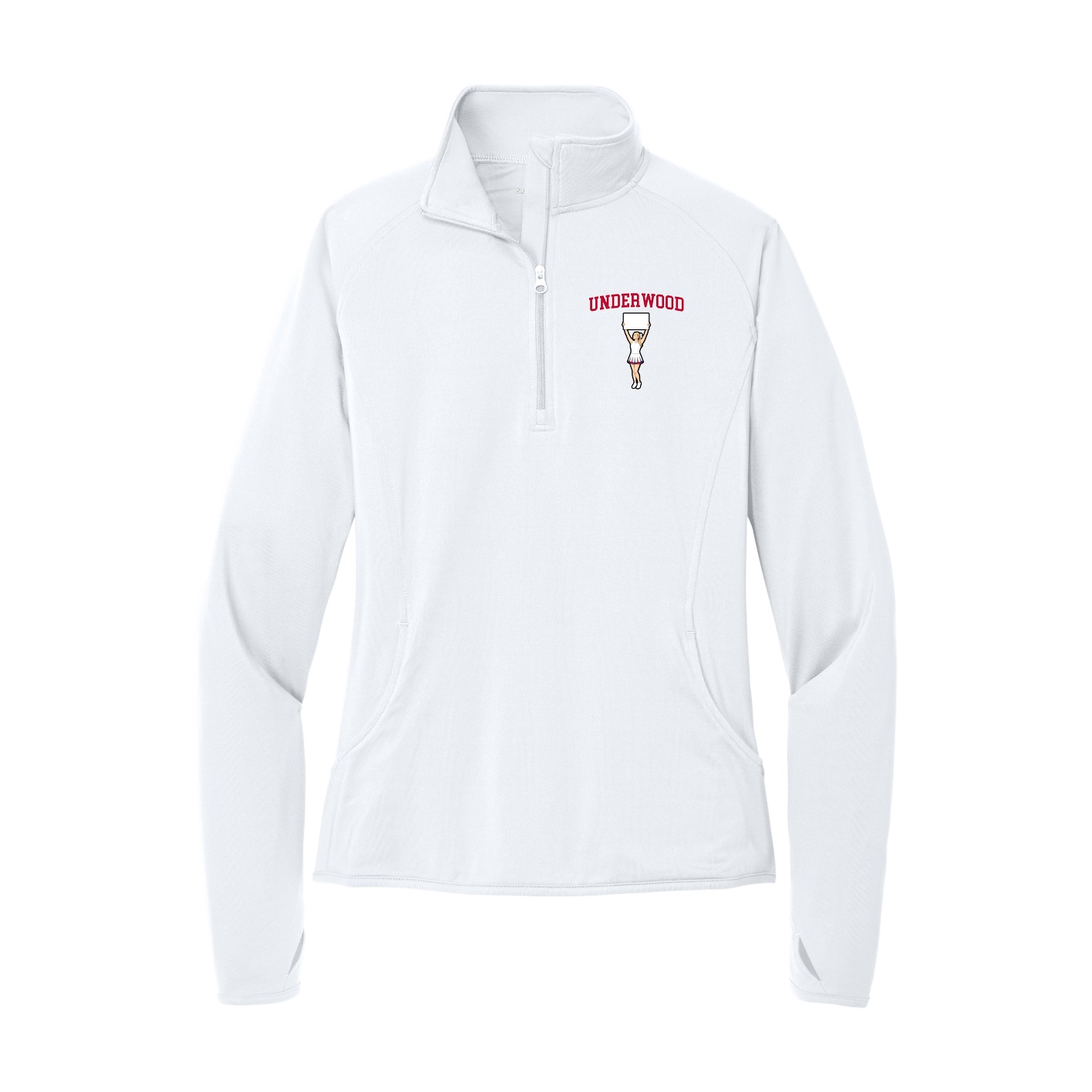 Women's Q-Zip Pullover — Shirsey in White