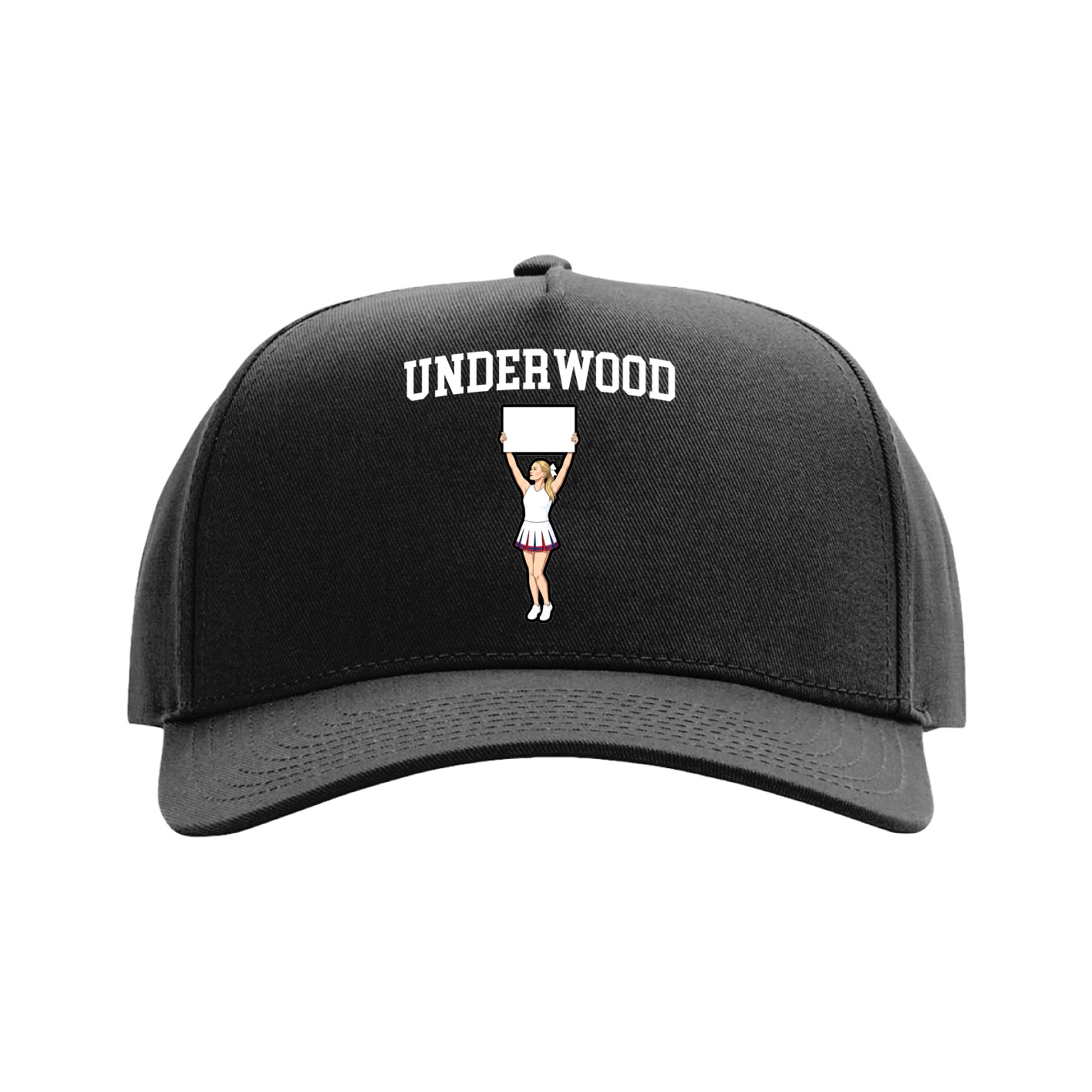 Full Fabric Five-Panel Champ Cap — Shirsey in Black