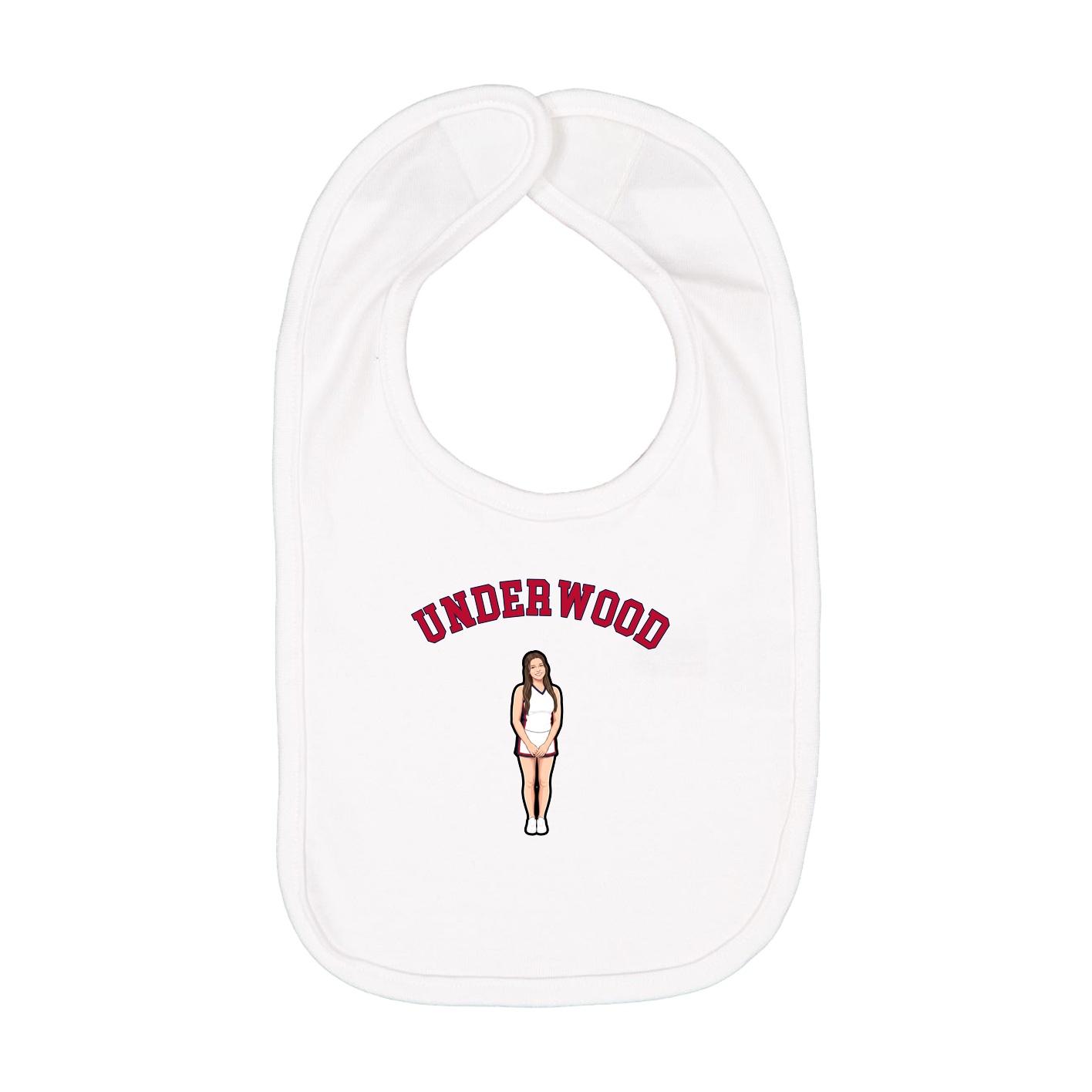 Infant Bib — Shirsey Arch in White