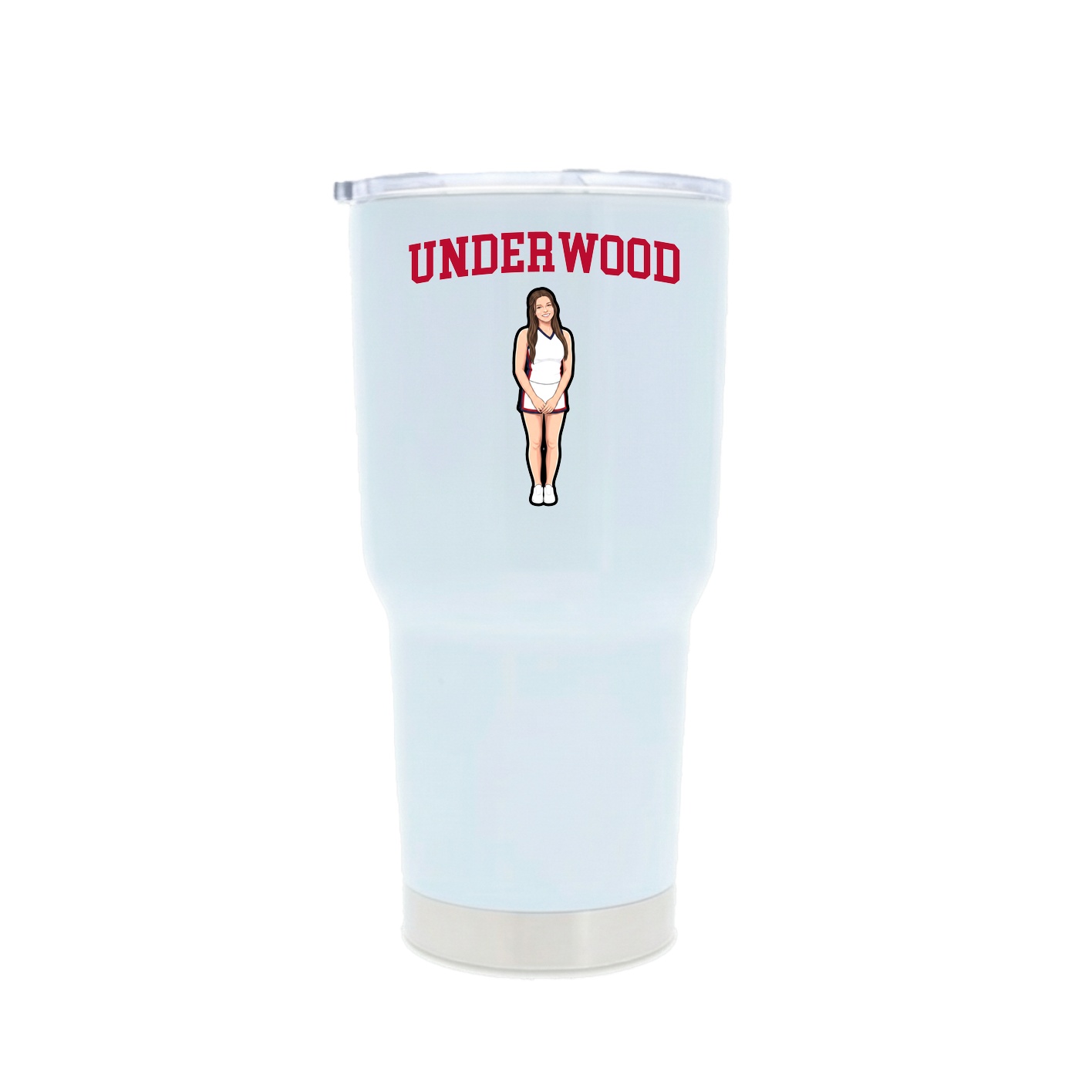 30oz Stainless Steel Tumbler — Shirsey in White