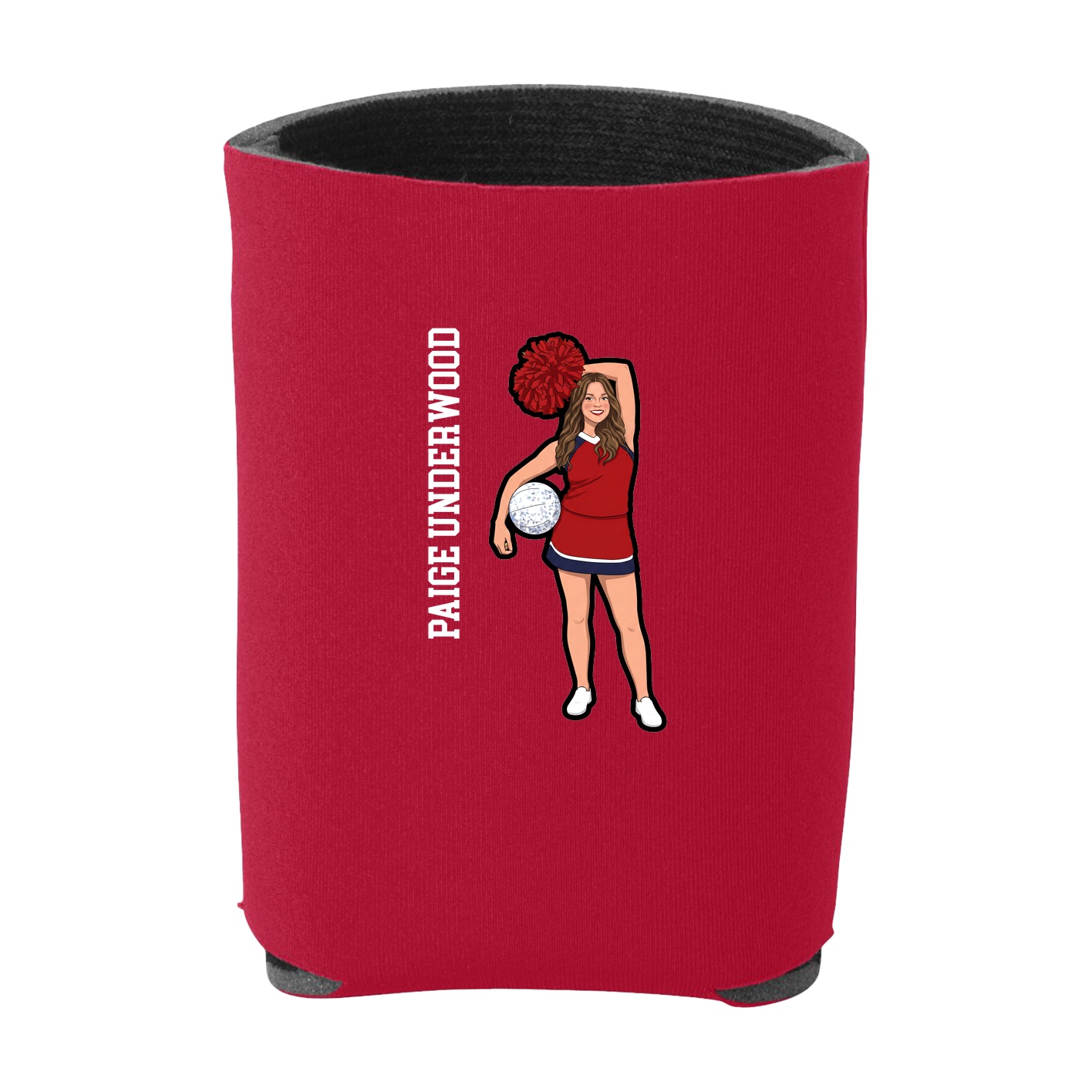 Can Holder — Name Vertical in Red