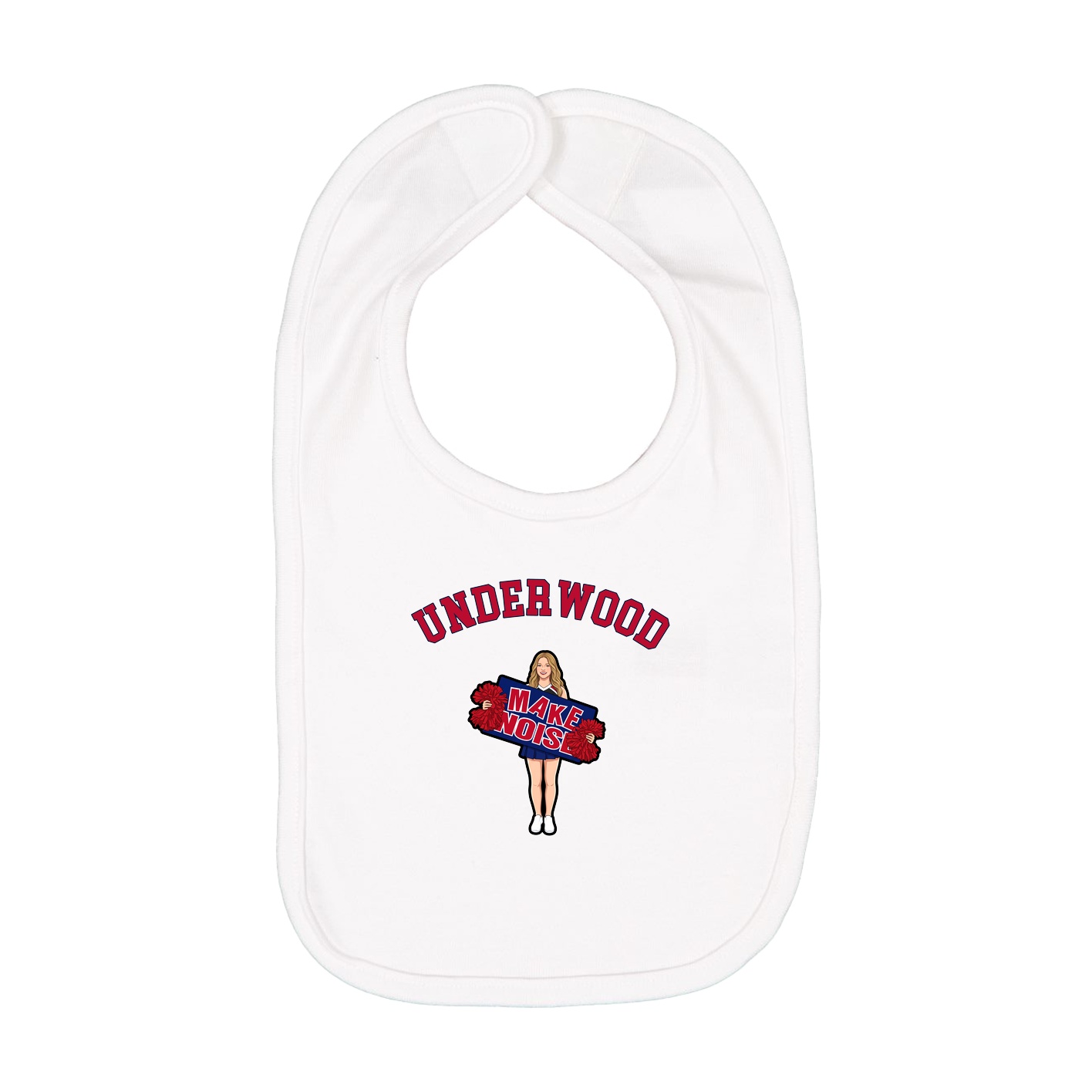 Infant Bib — Shirsey Arch in White