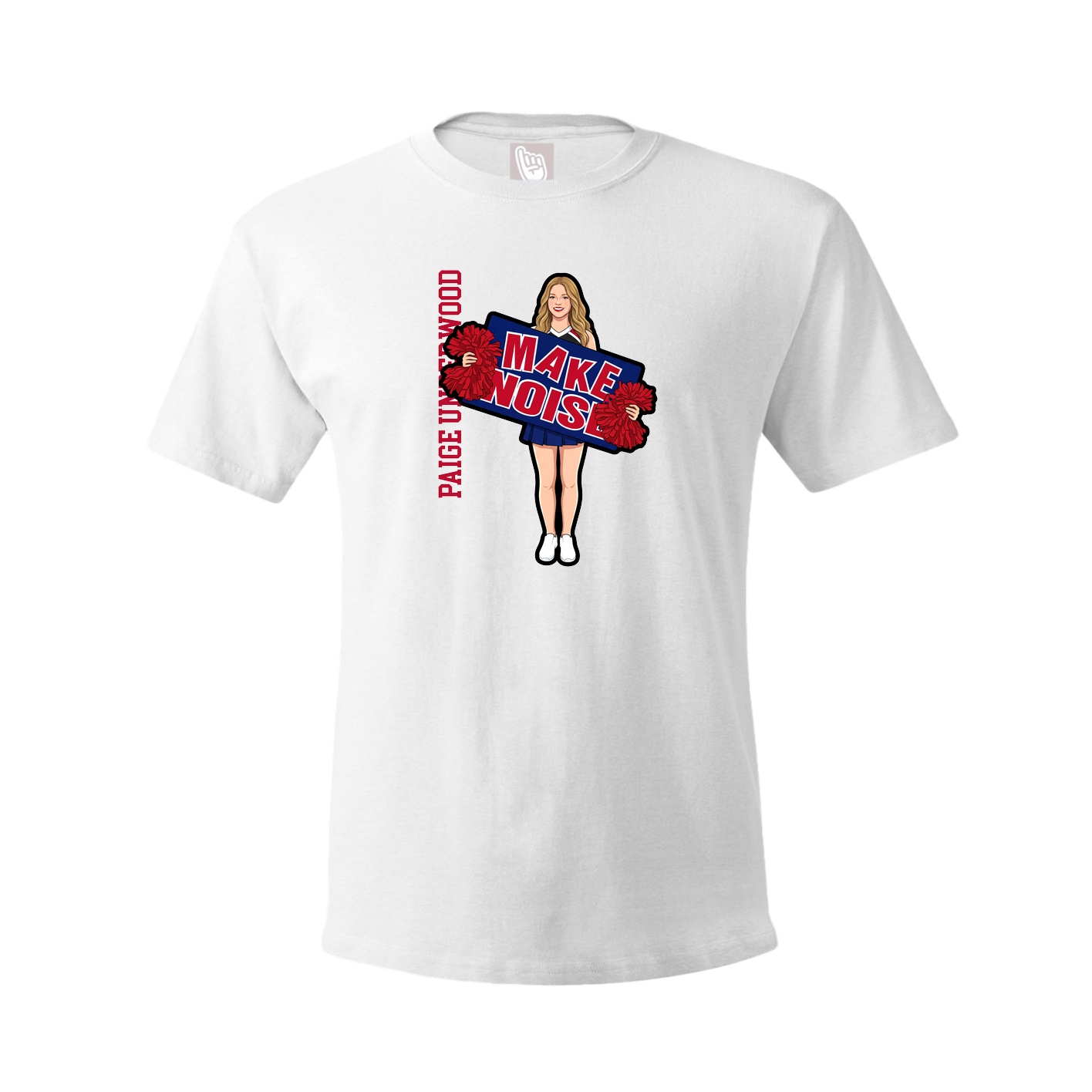 Youth Tee — Name Vertical in White