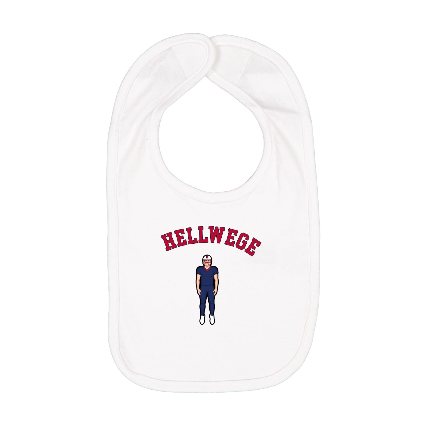 Infant Bib — Shirsey Arch in White