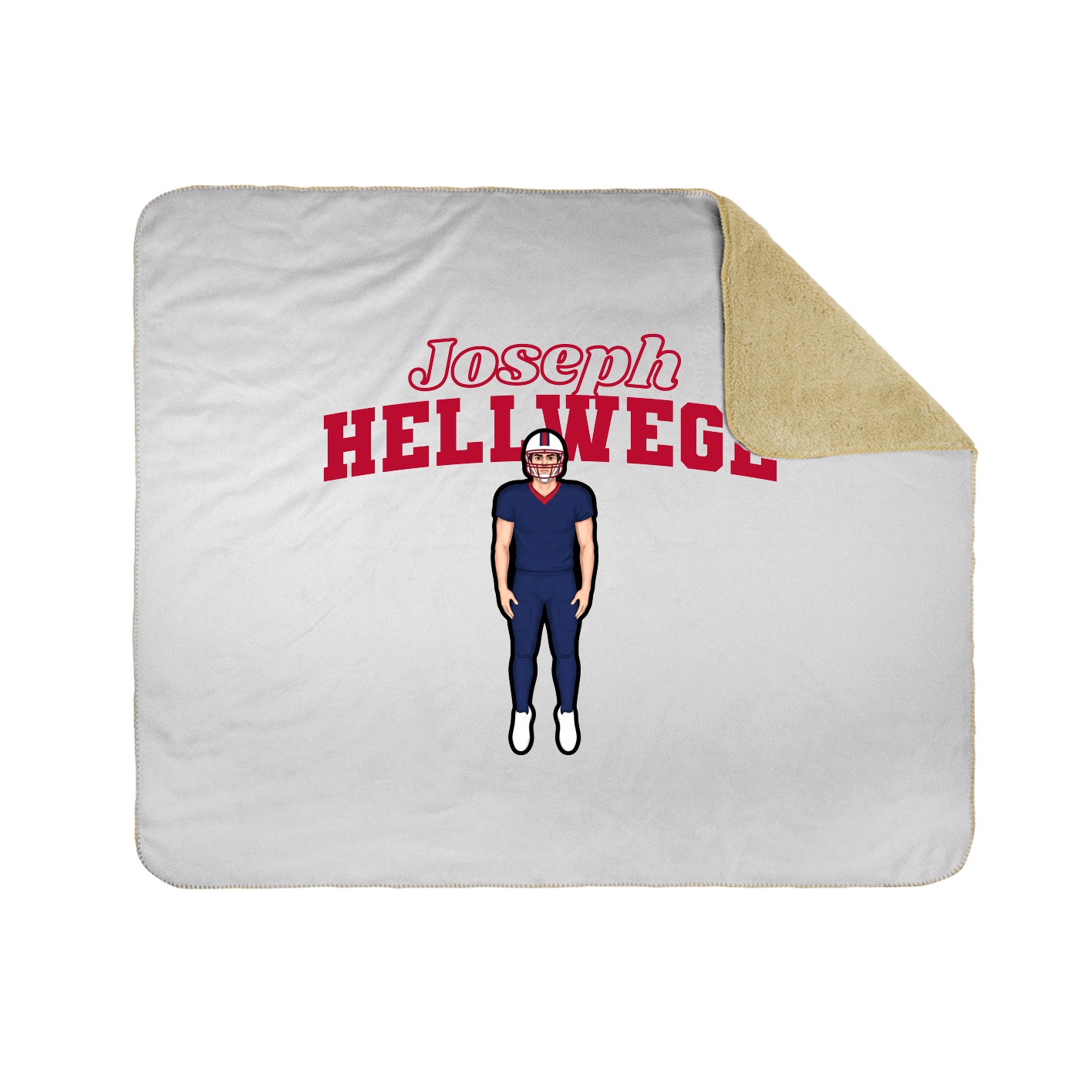 Throw Blanket — Name Arch in White
