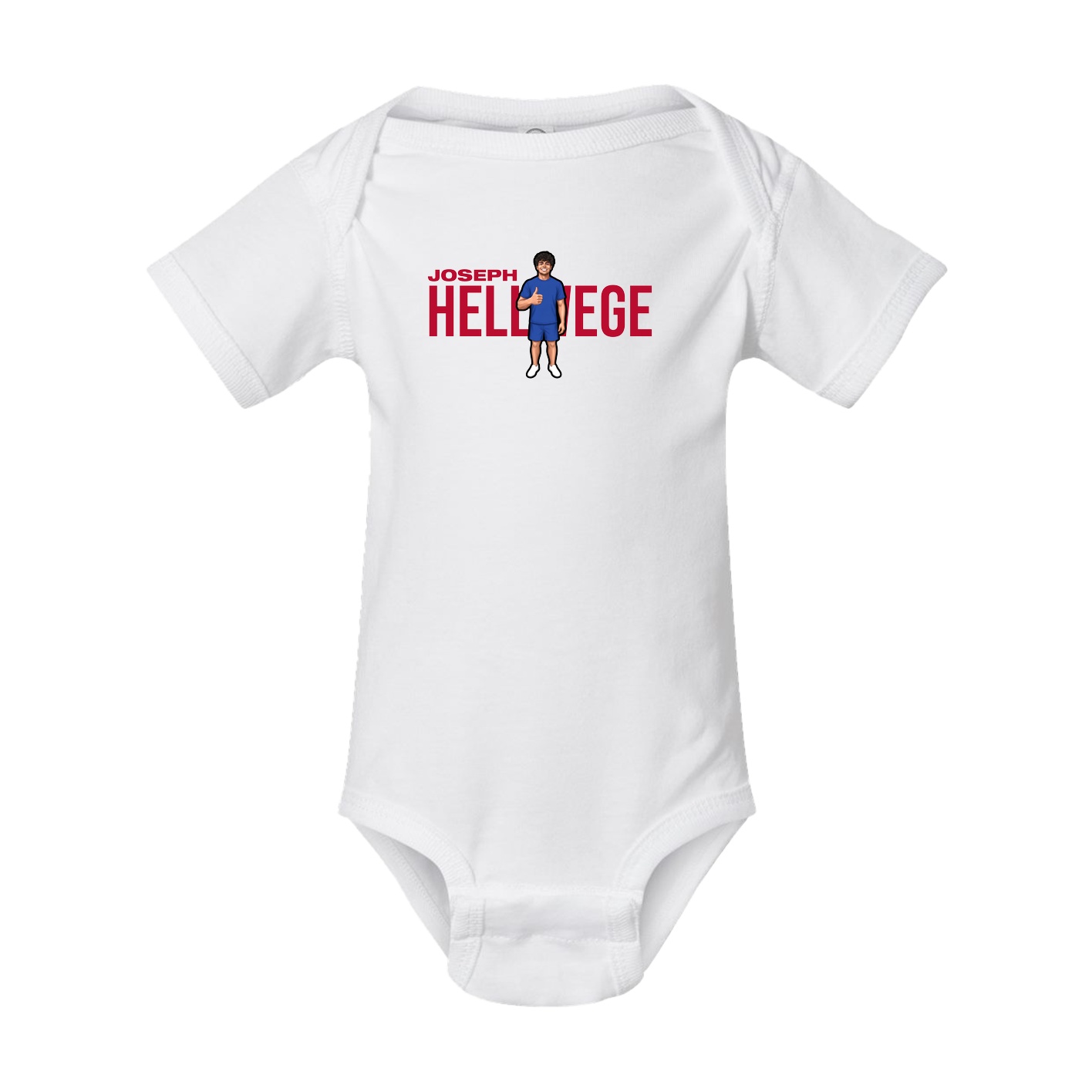 Baby Onesie — Player Name in White