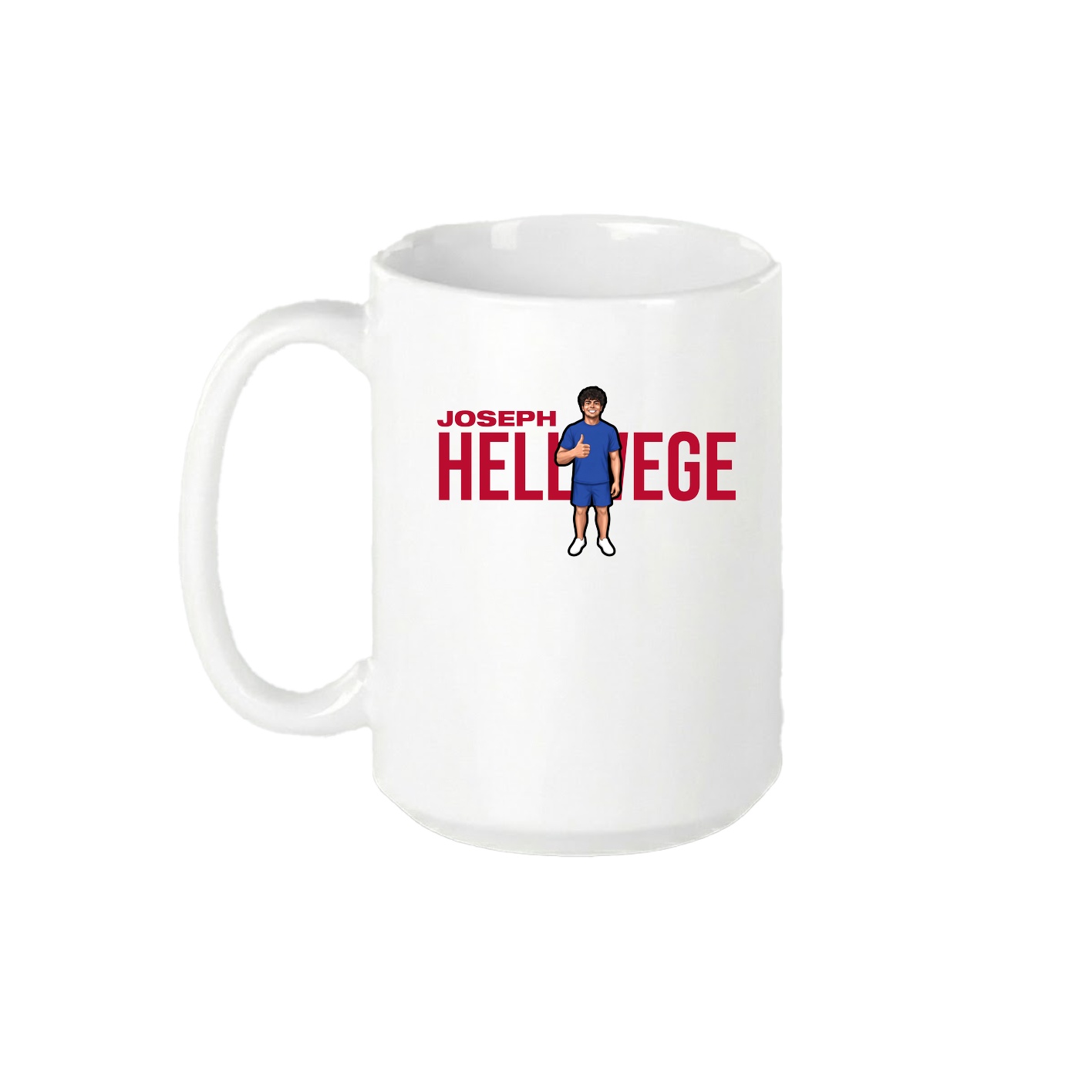 15oz Coffee Mug — Player Name in White