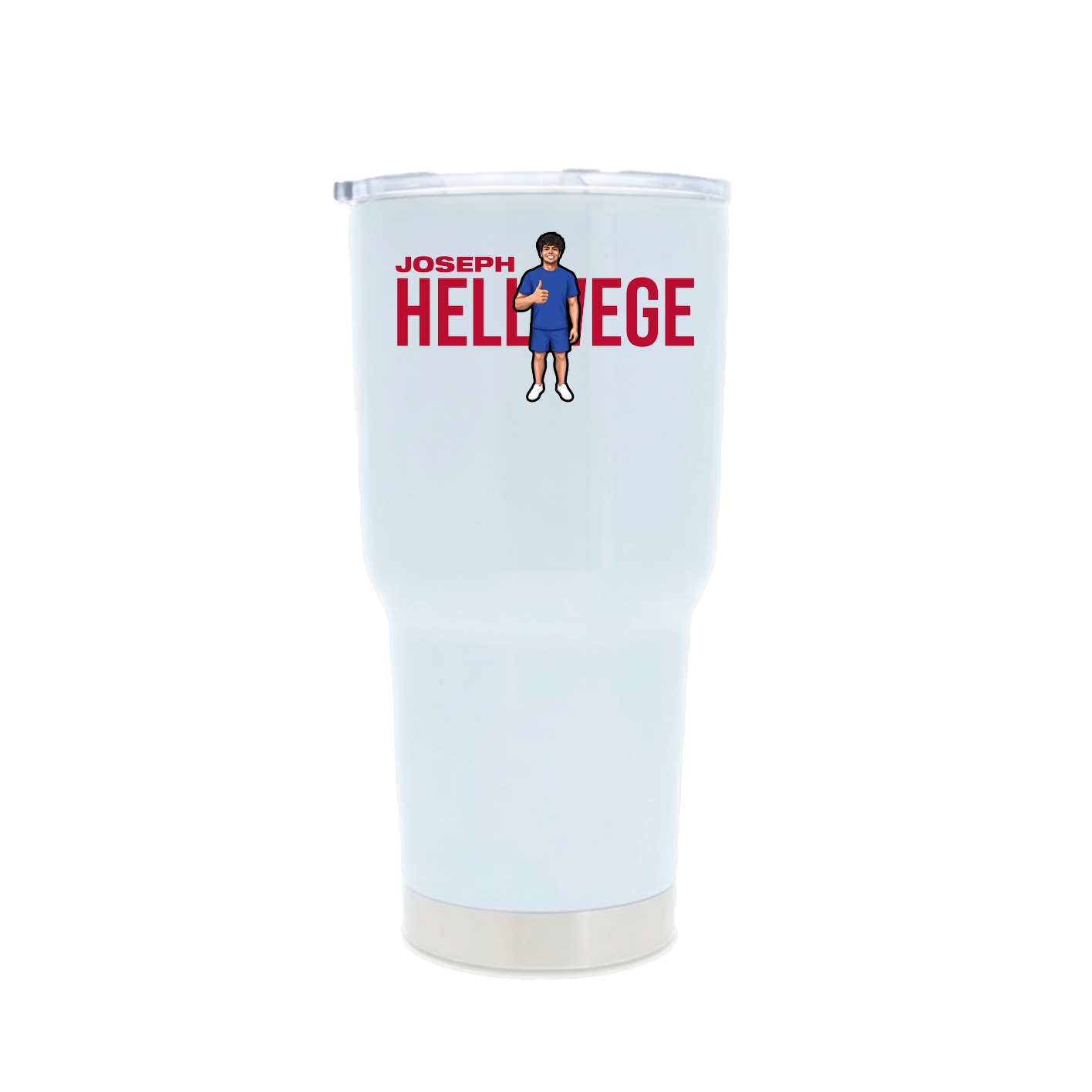 30oz Stainless Steel Tumbler — Player Name in White