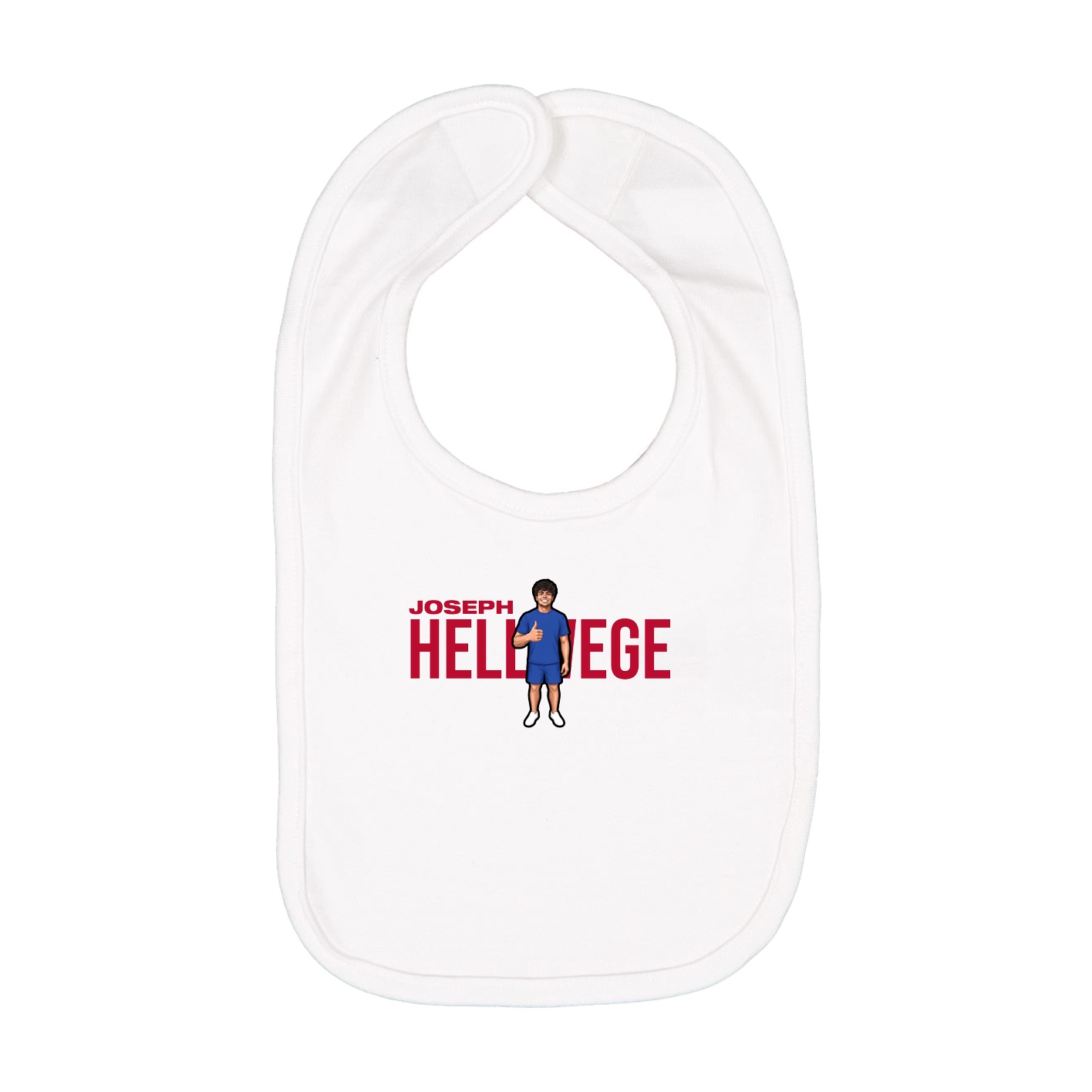 Infant Bib — Player Name in White