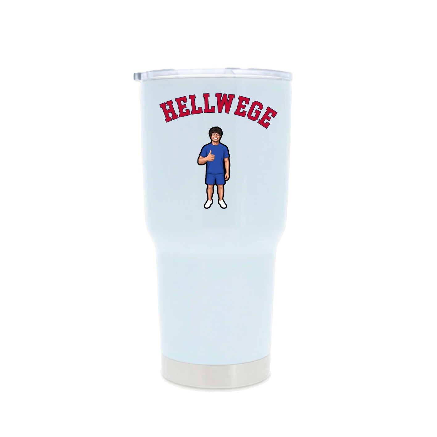 30oz Stainless Steel Tumbler — Shirsey Arch in White