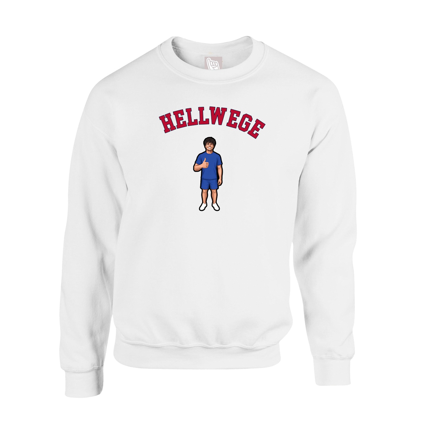 Fleece Crew — Shirsey Arch in White