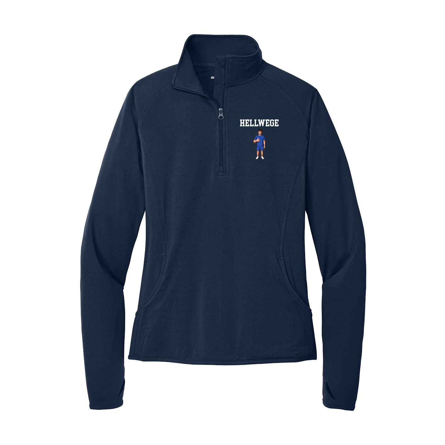 Women's Q-Zip Pullover — Shirsey in Navy