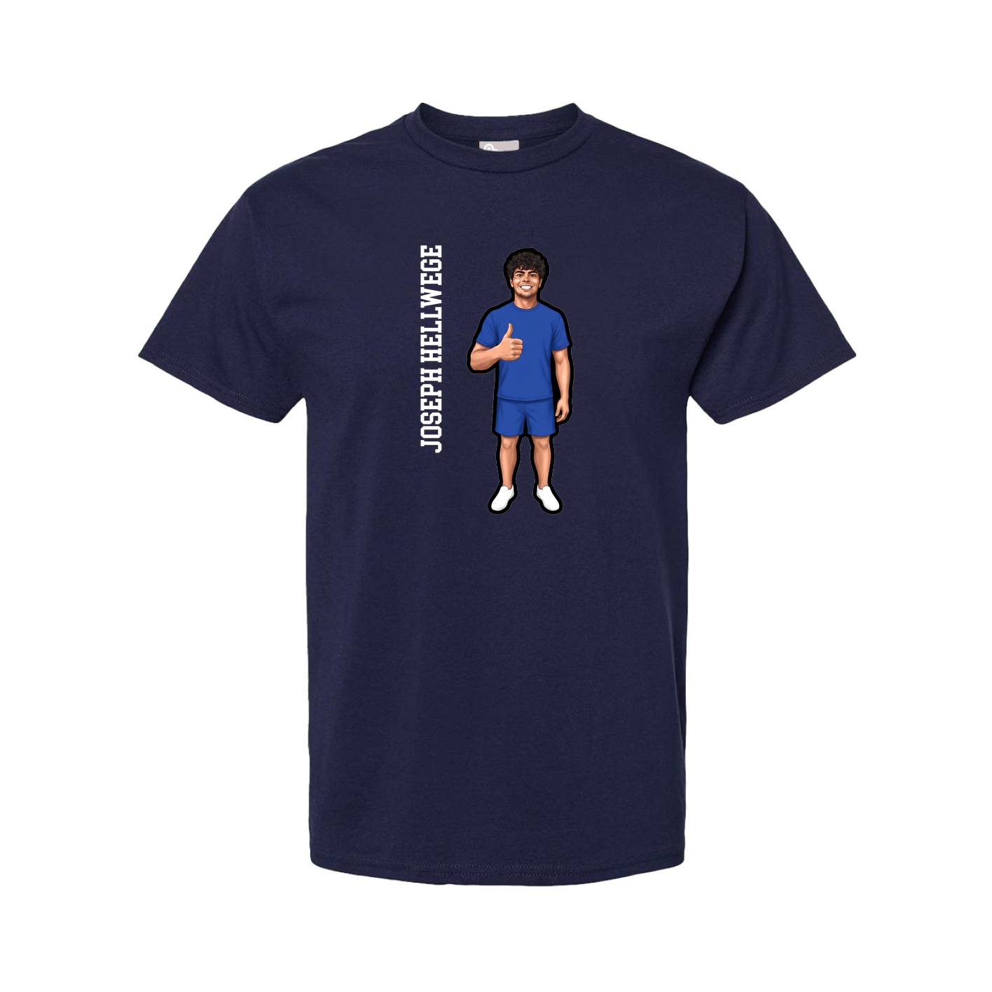 Tee — Name Vertical in Navy