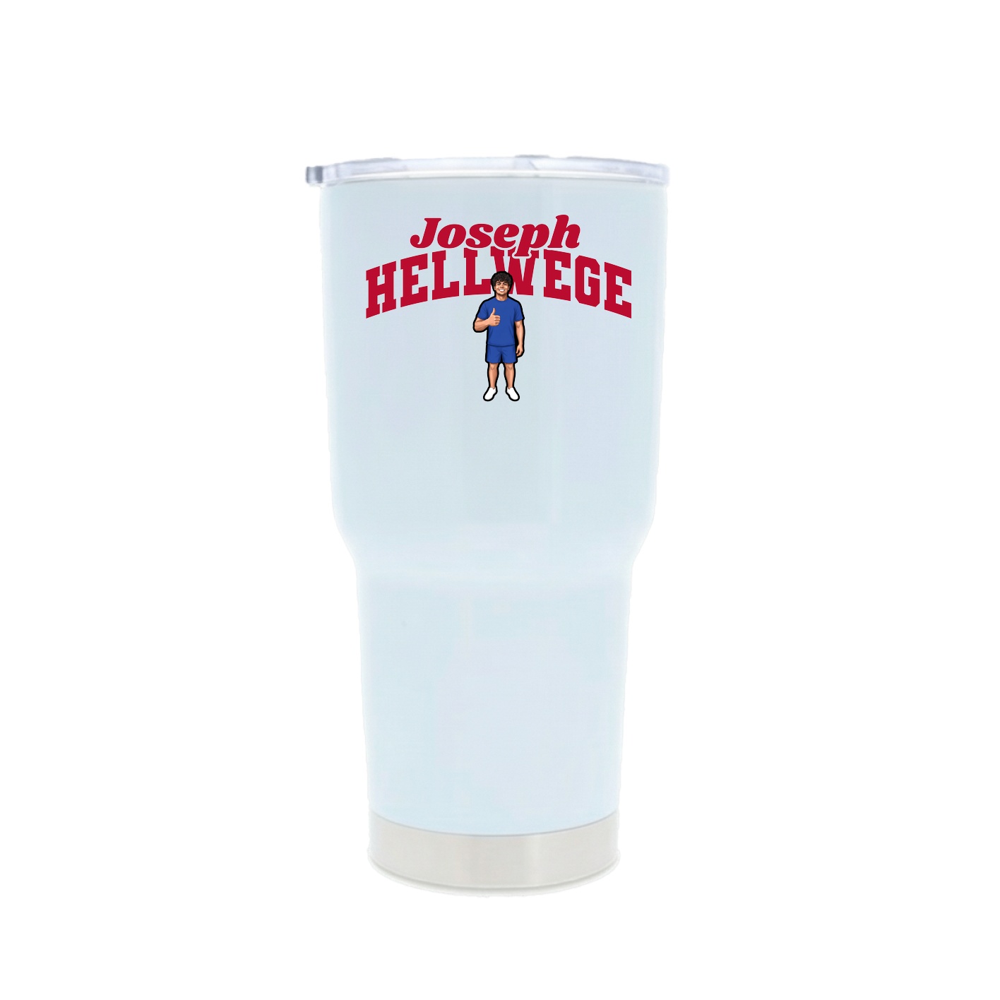 30oz Stainless Steel Tumbler — Signature Arch in White