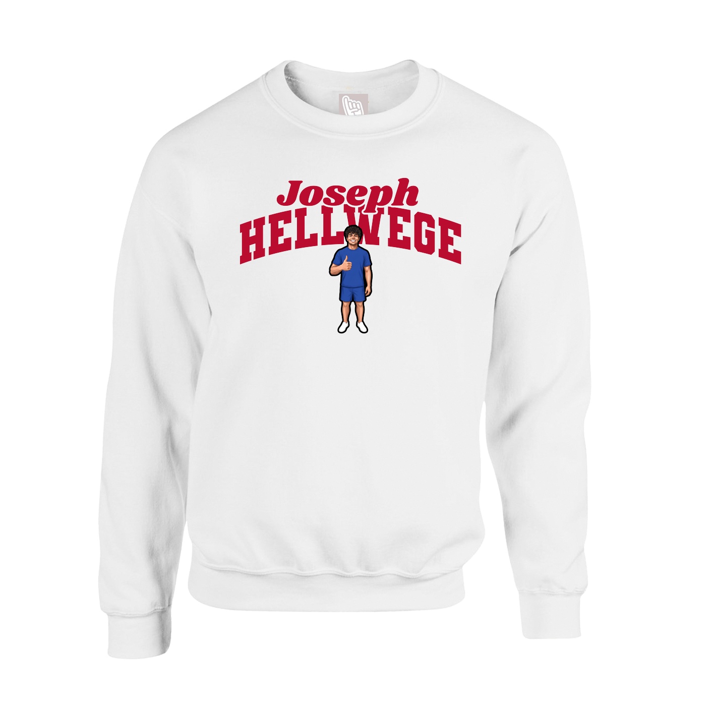Fleece Crew — Signature Arch in White