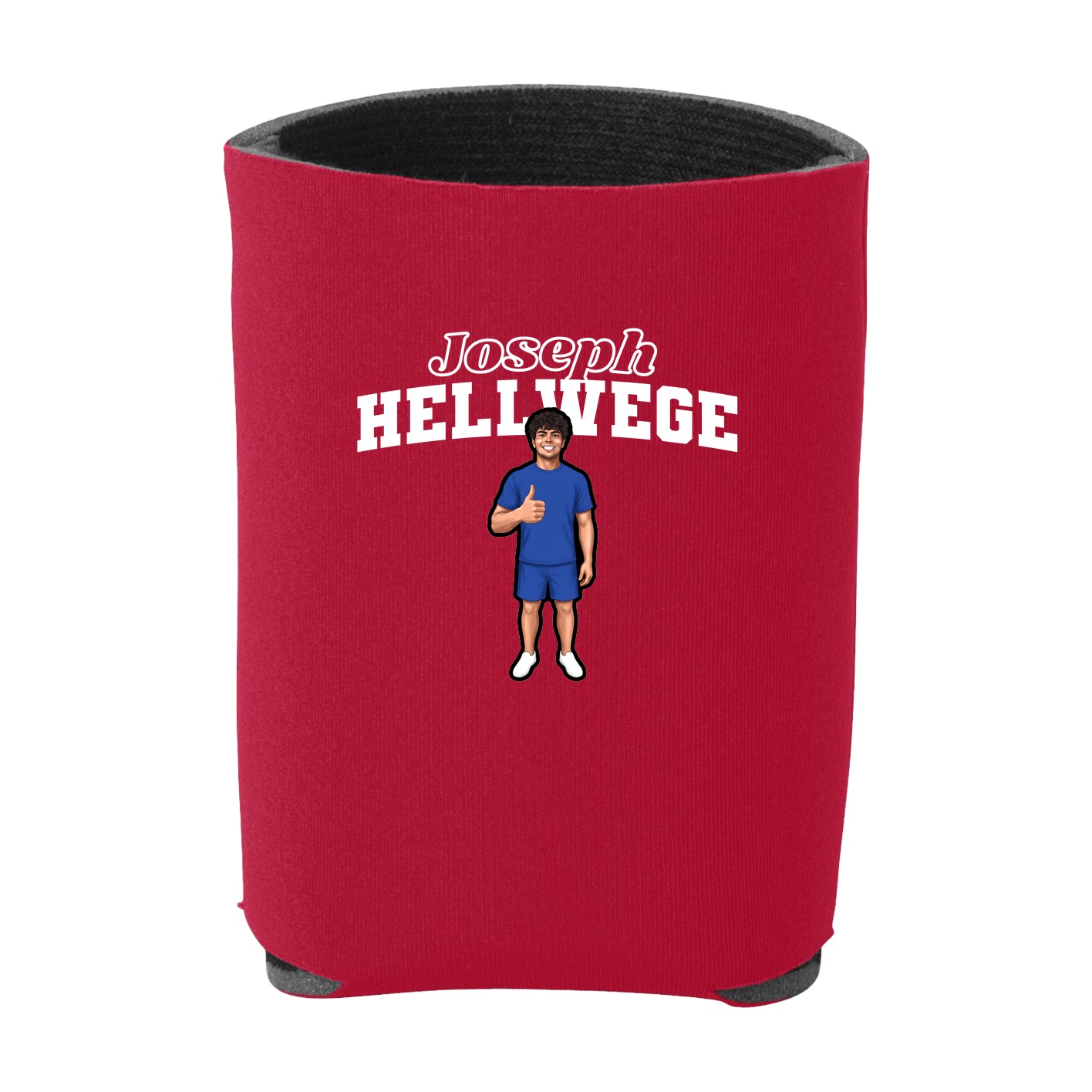 Can Holder — Name Arch in Red