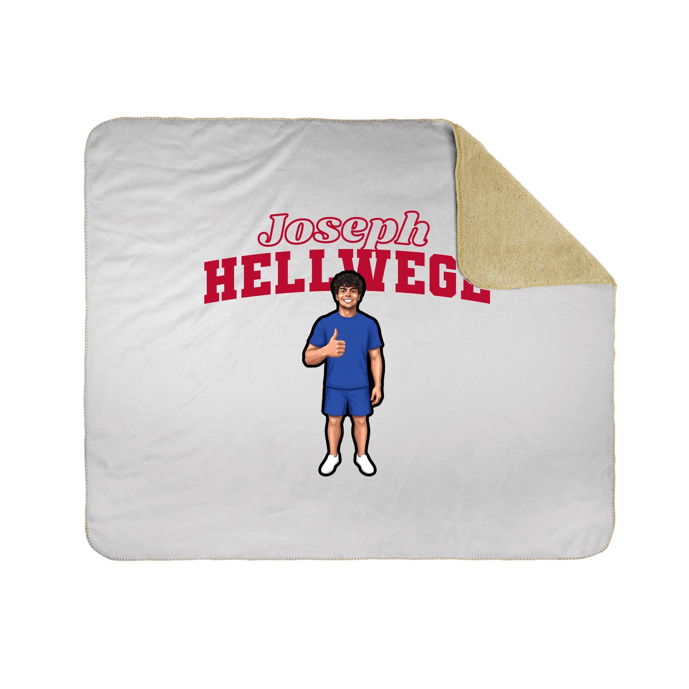 Throw Blanket — Name Arch in White