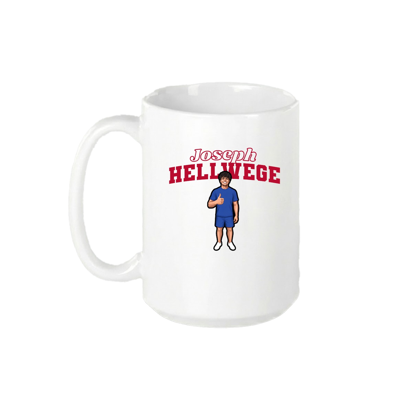 15oz Coffee Mug — Name Arch in White