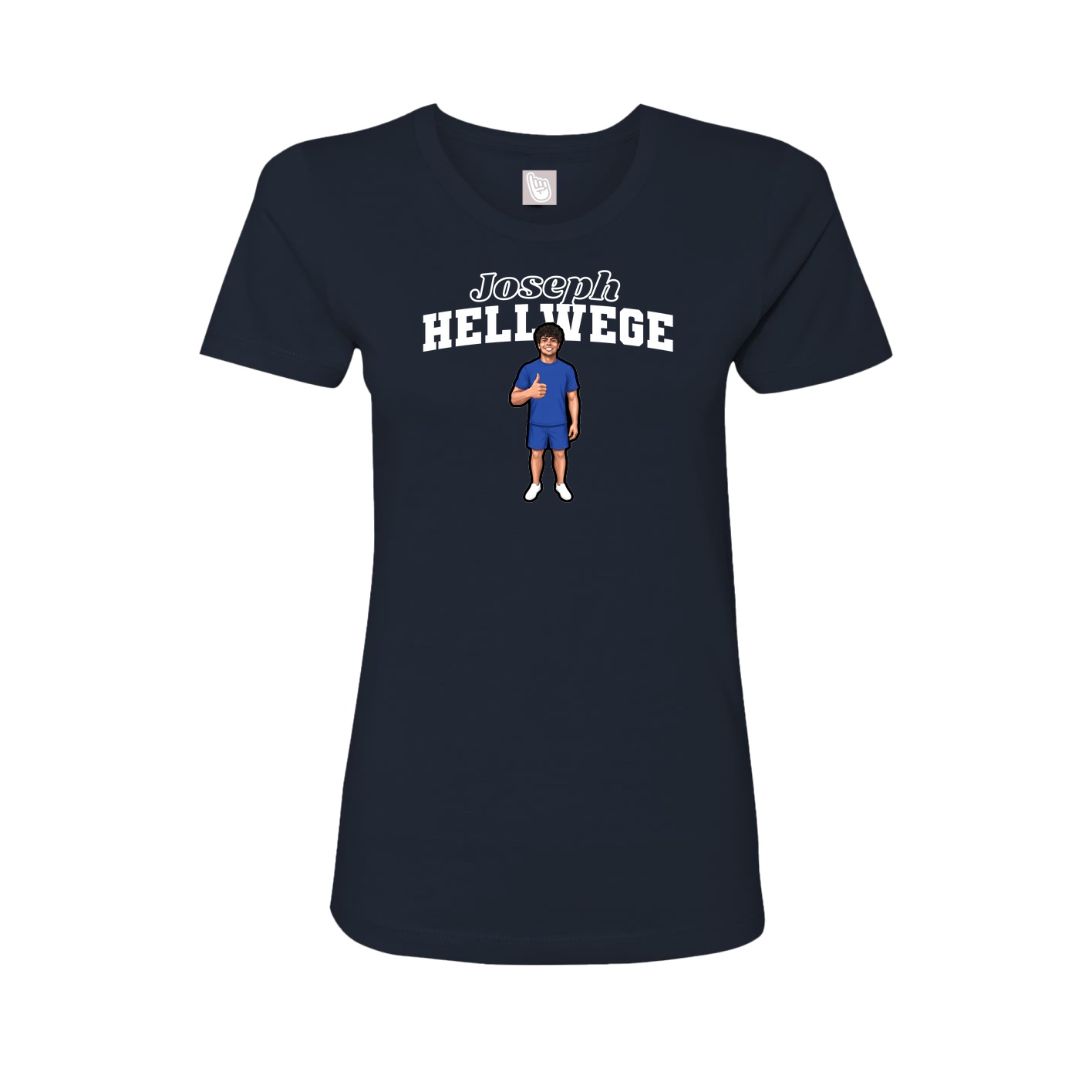 Womens Tee — Name Arch in Navy
