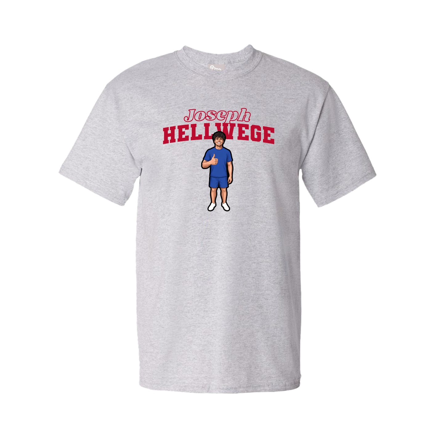 Youth Tee — Name Arch in Grey