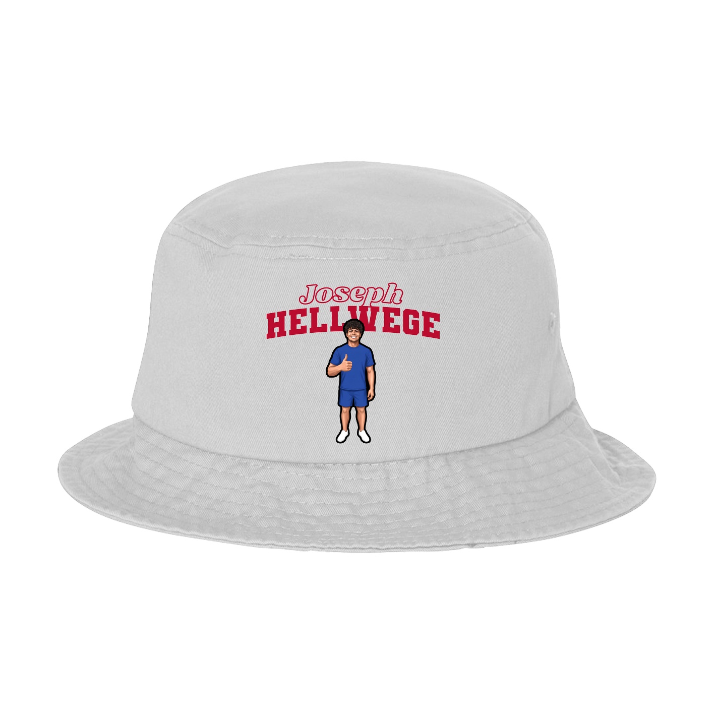 Bucket Cap — Name Arch in White