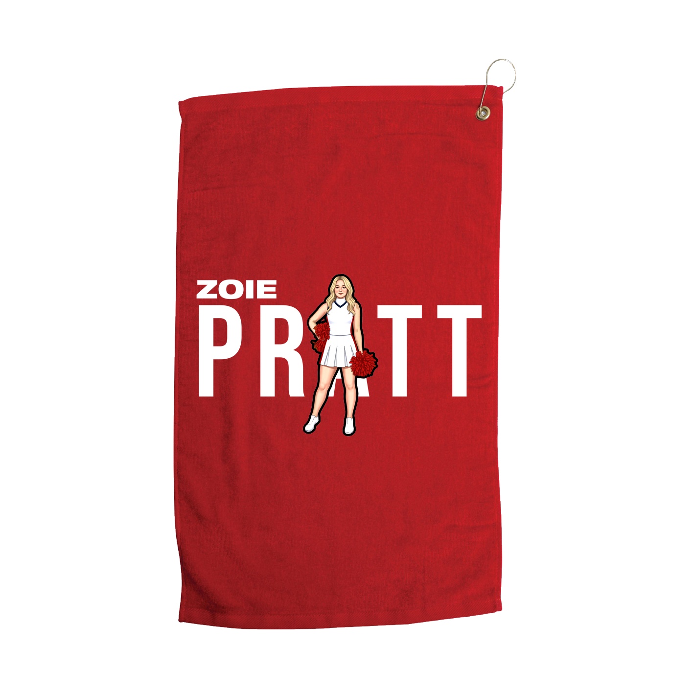 Golf Towel — Player Name in Red