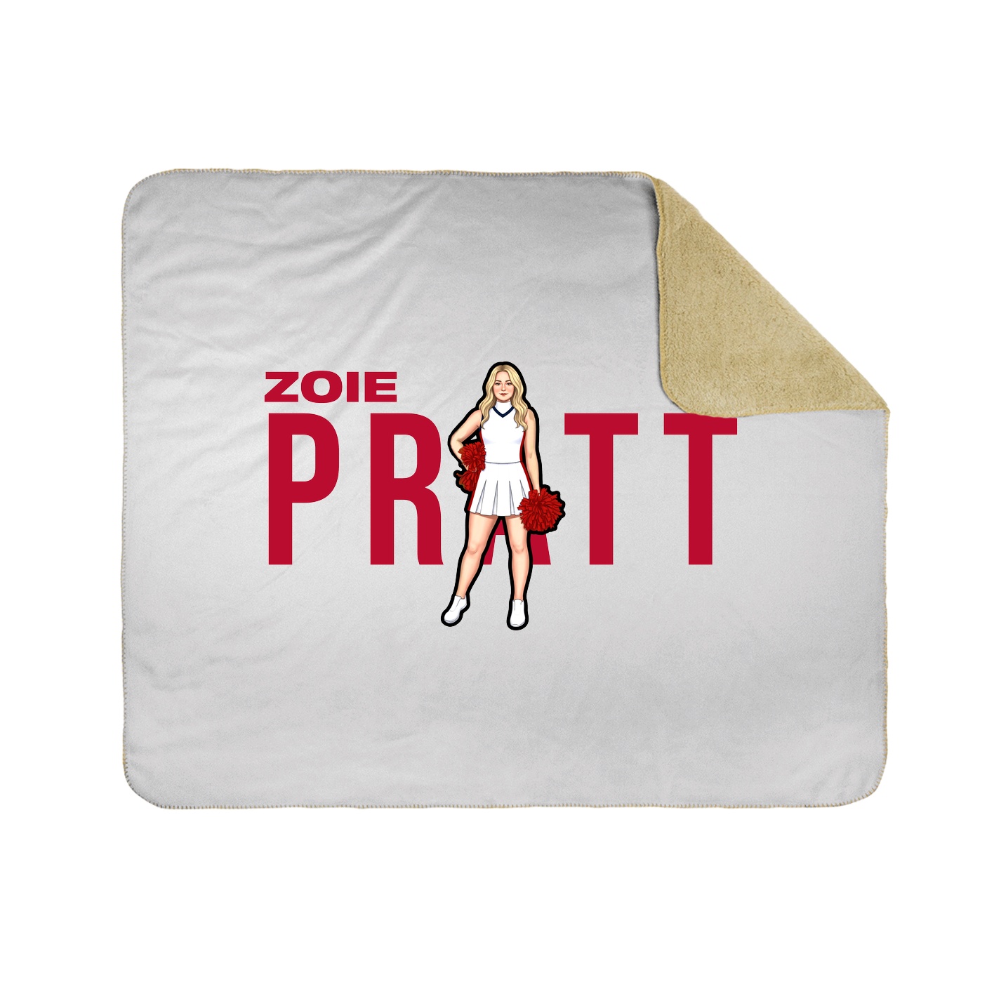 Throw Blanket — Player Name in White