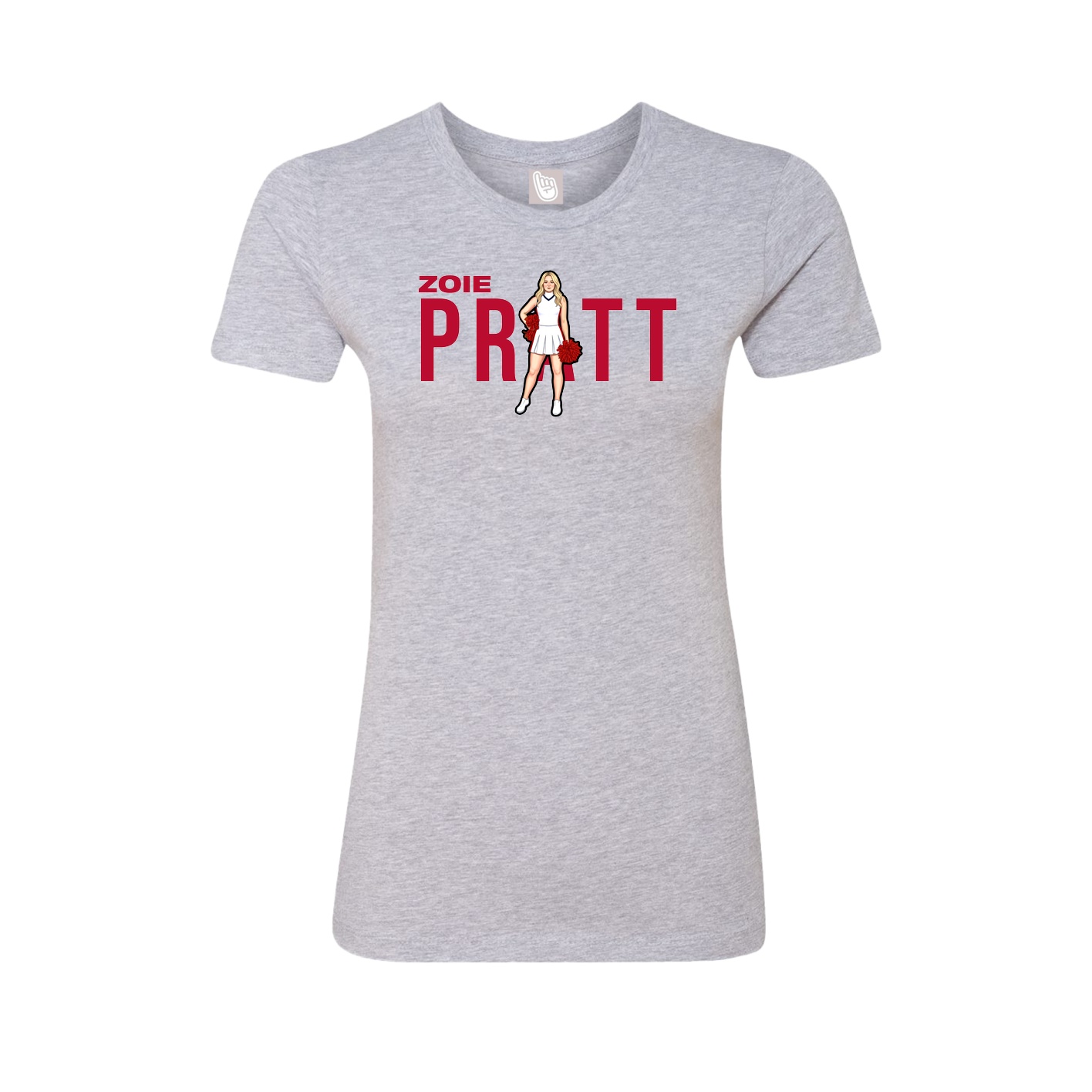 Womens Tee — Player Name in Grey