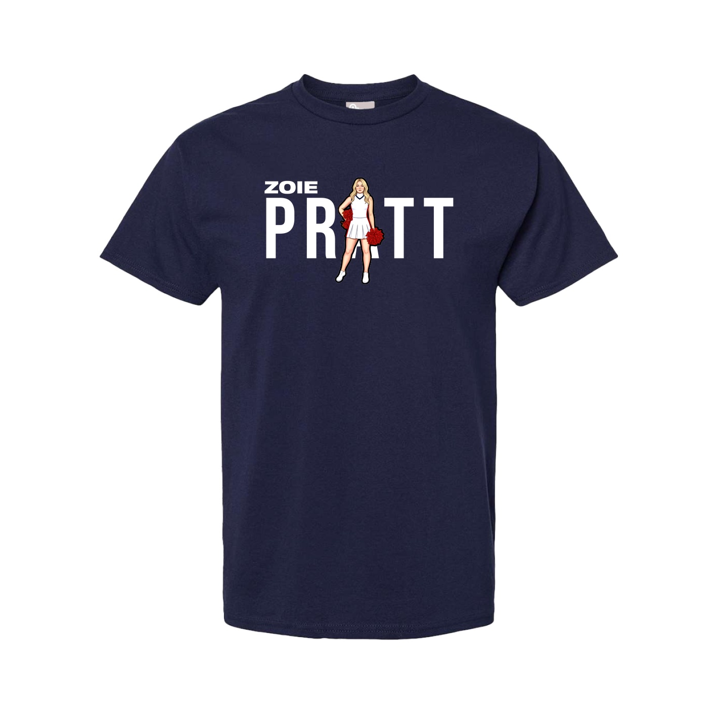 Youth Tee — Player Name in Navy