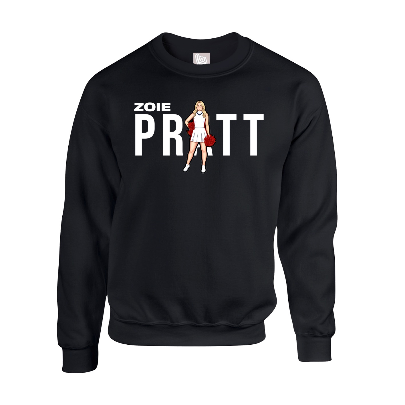 Fleece Crew — Player Name in Black
