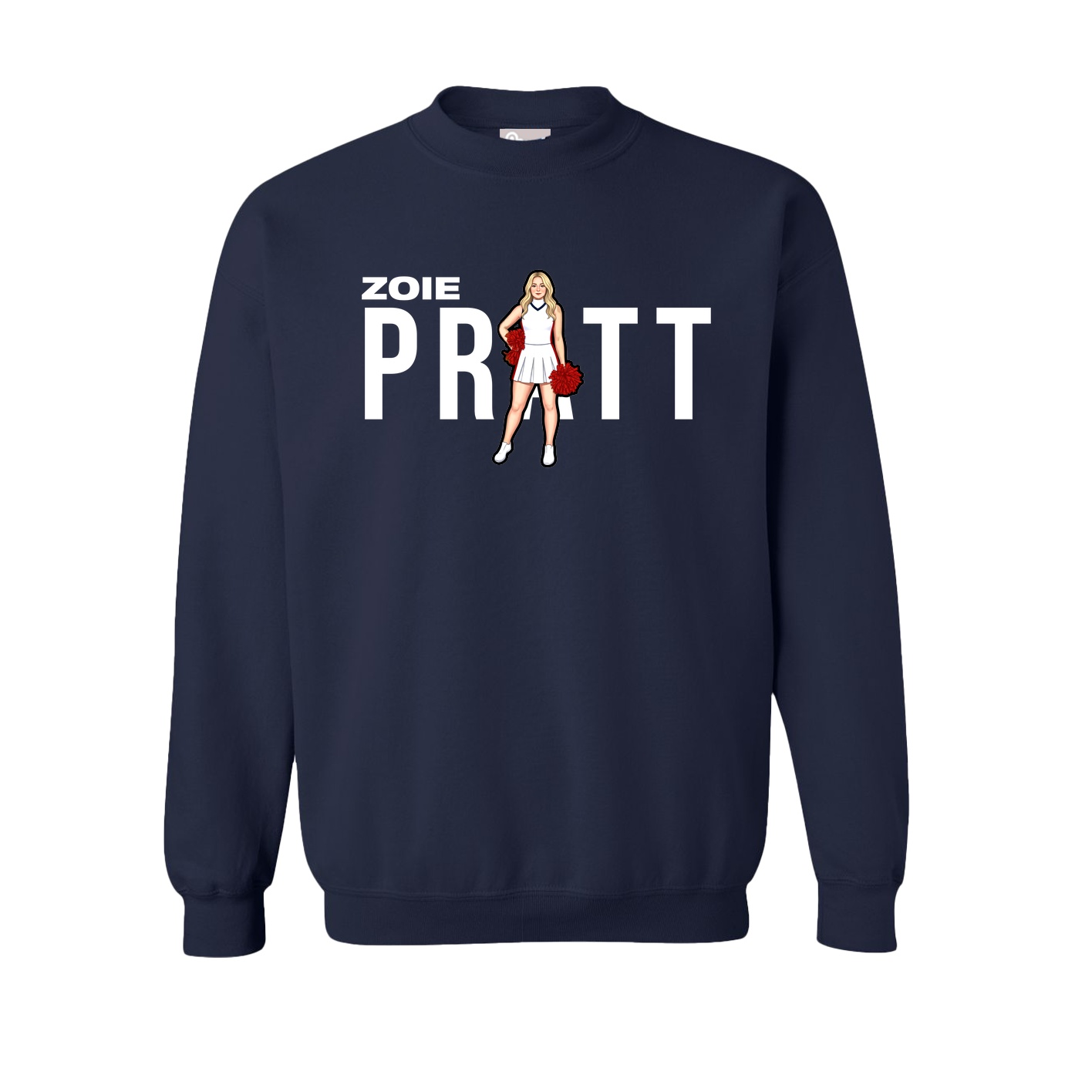 Fleece Crew — Player Name in Navy
