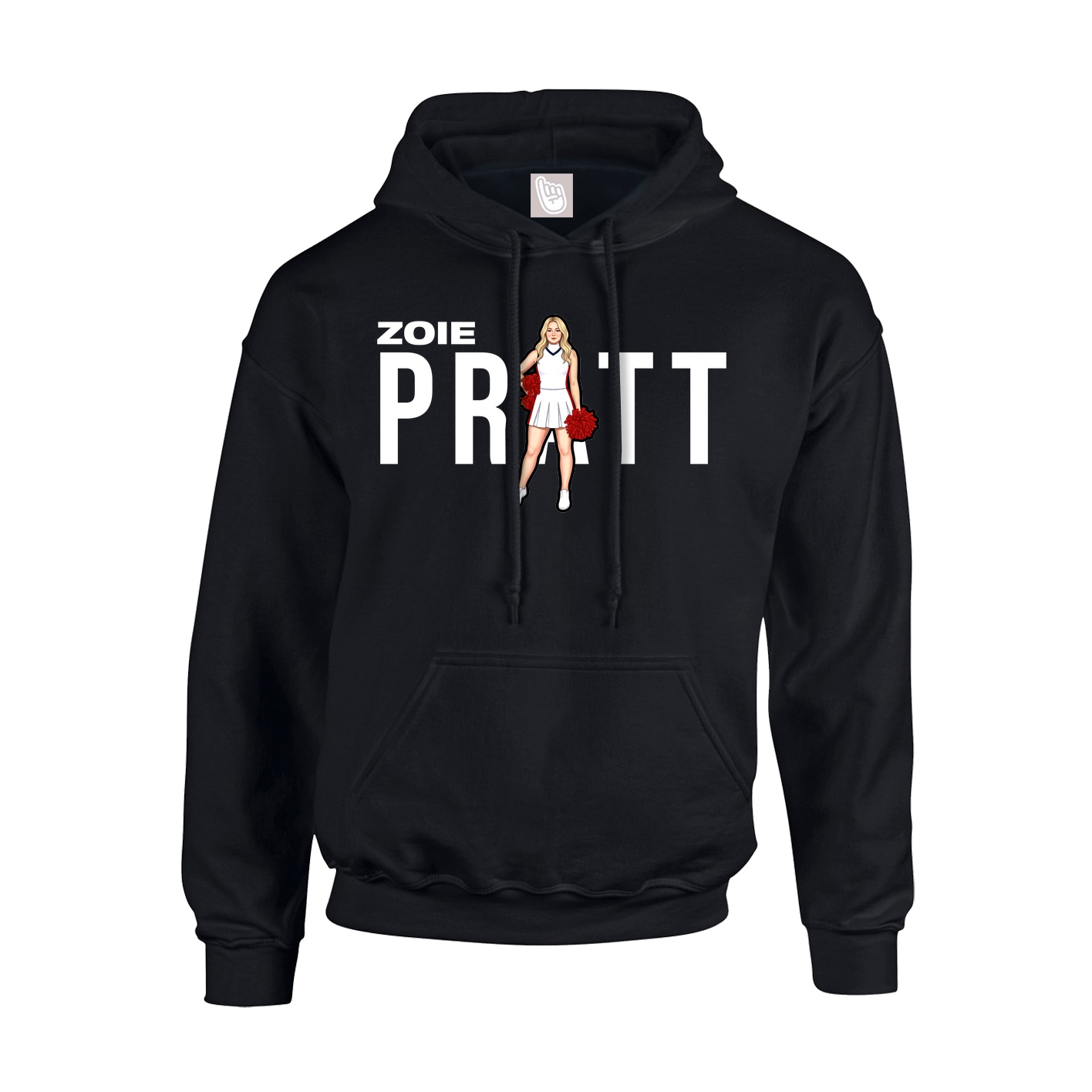 Youth Hoodie — Player Name in Black