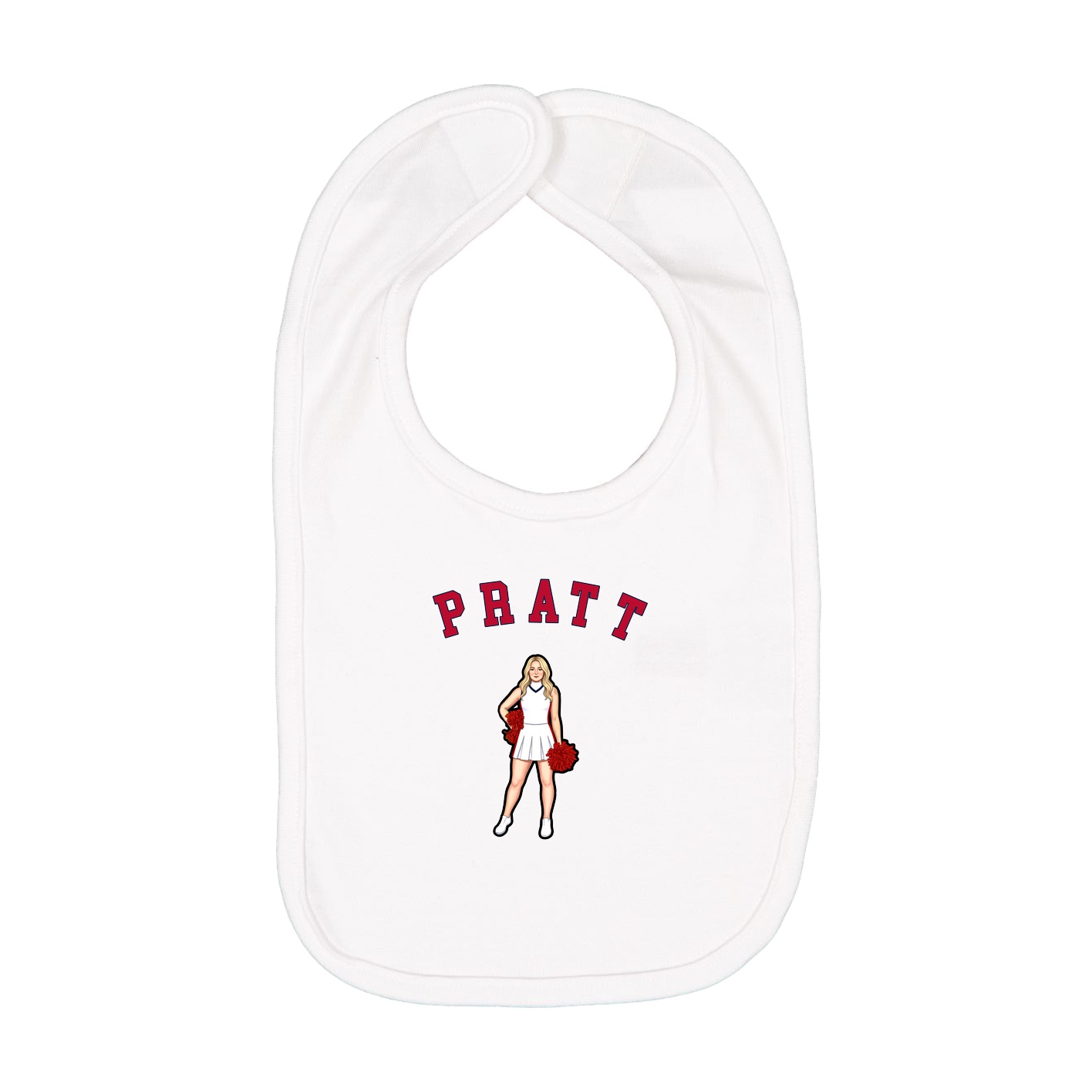 Infant Bib — Shirsey Arch in White