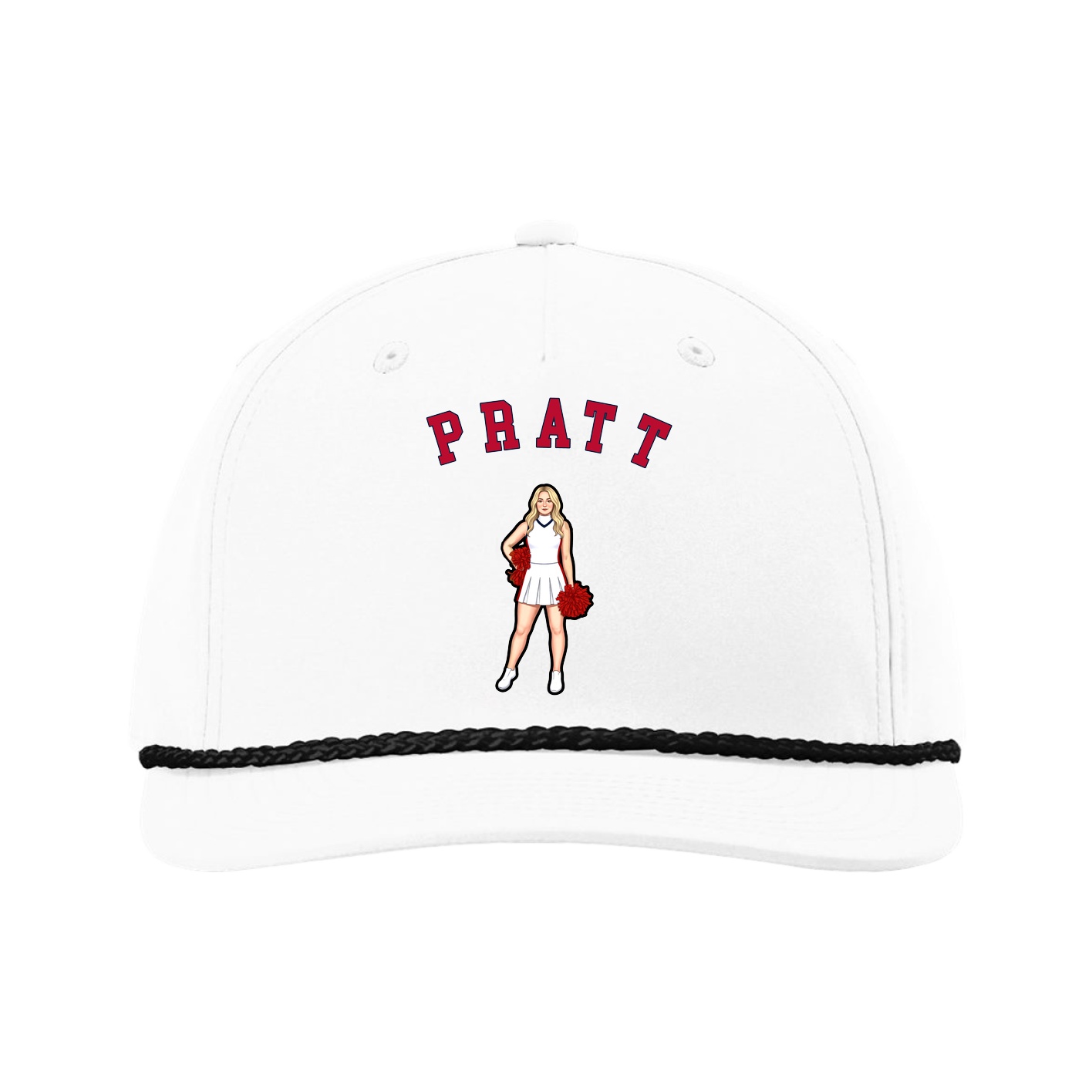 Five-Panel Classic Rope Cap — Shirsey Arch in White
