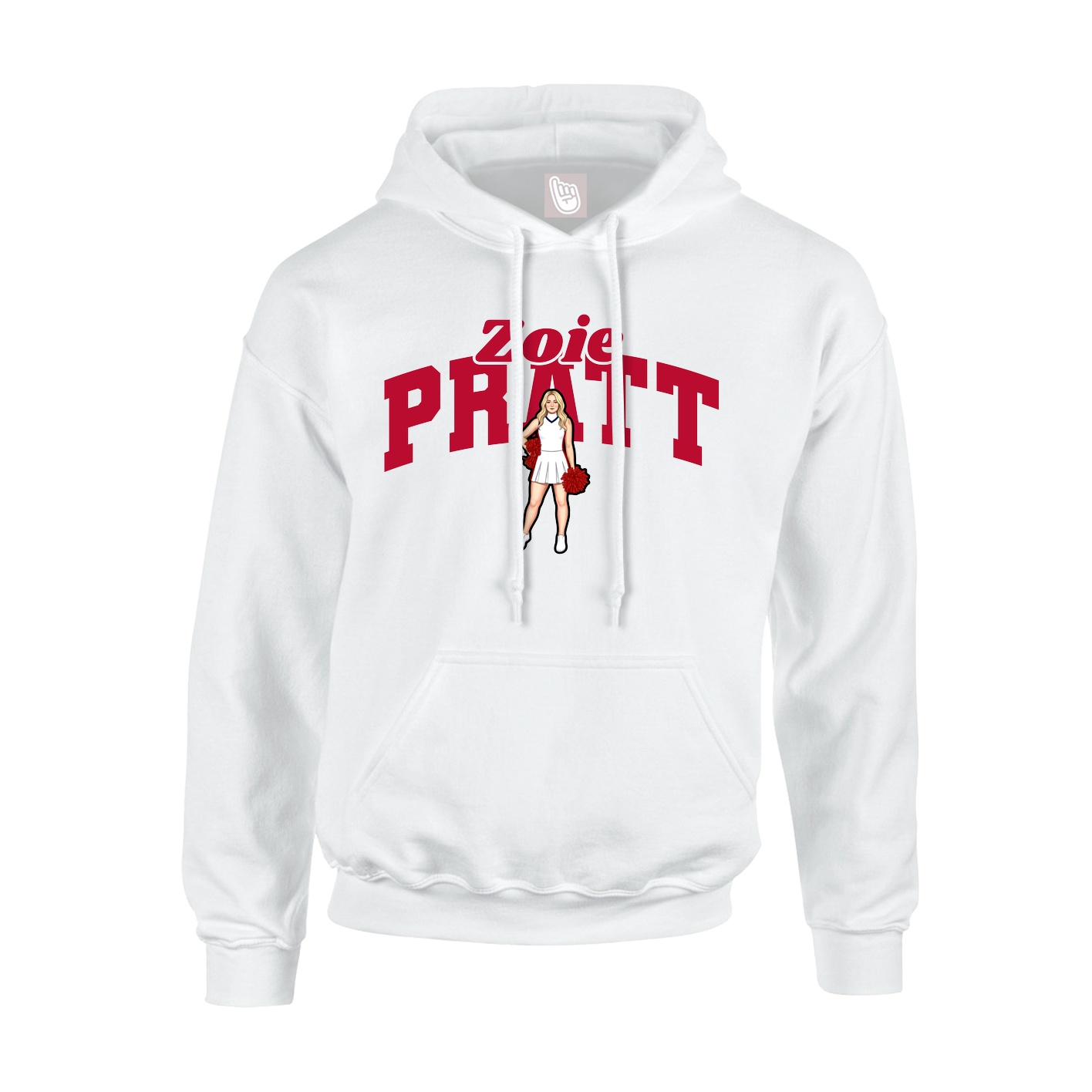 Hoodie — Signature Arch in White